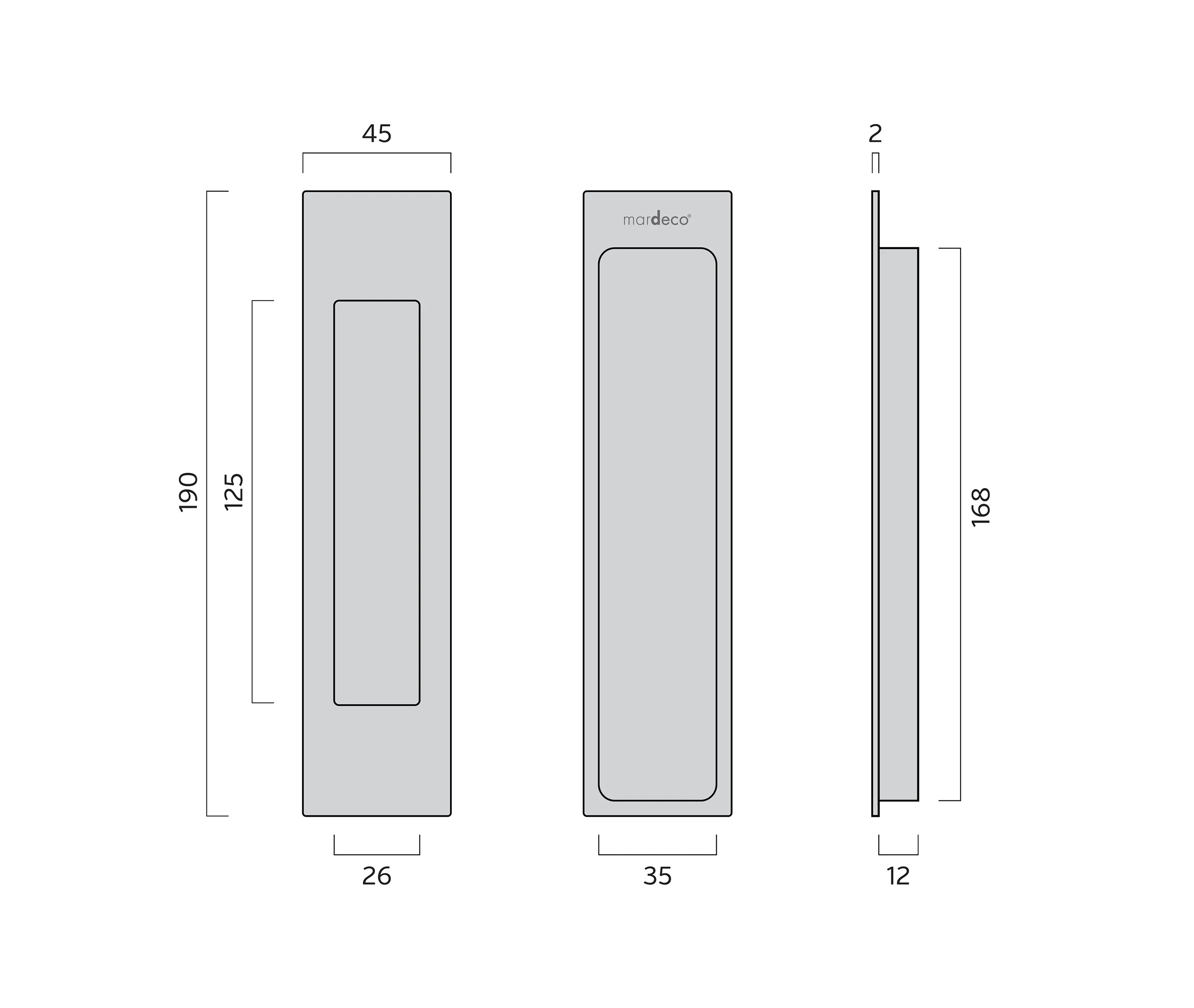 Mardeco International Ltd. - Mardeco Flush Pull Bronze