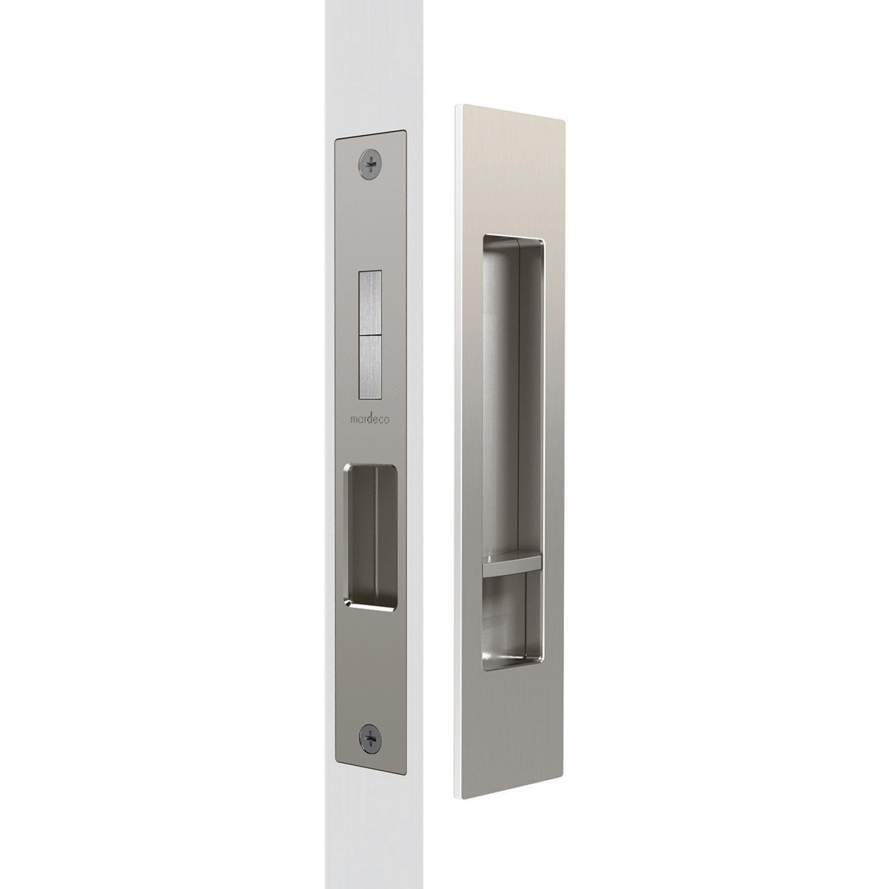 Mardeco Flush Pull Privacy Set Brushed Nickel