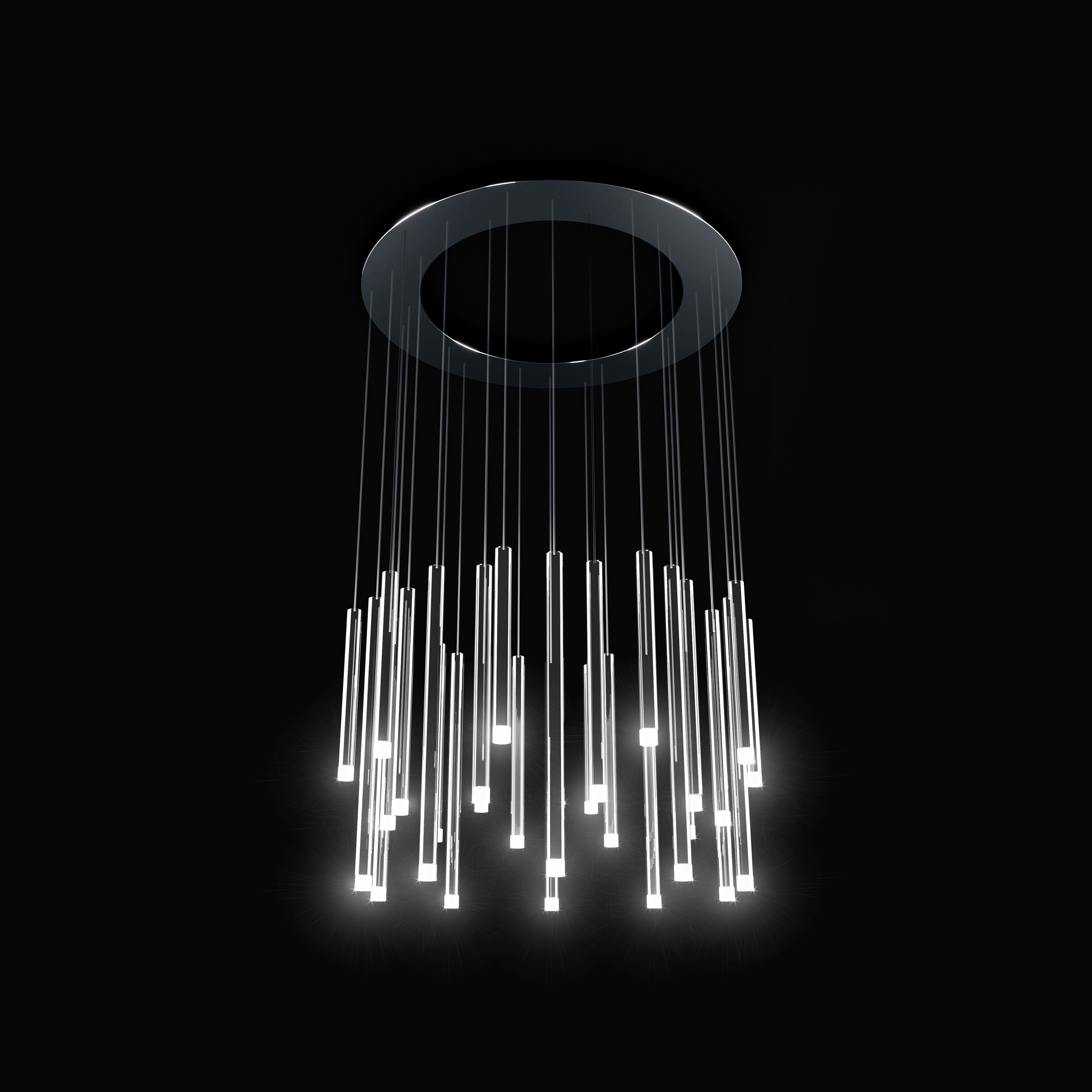 Display product Black & More | Round chandelier with pendants from manufacturer MALERBA