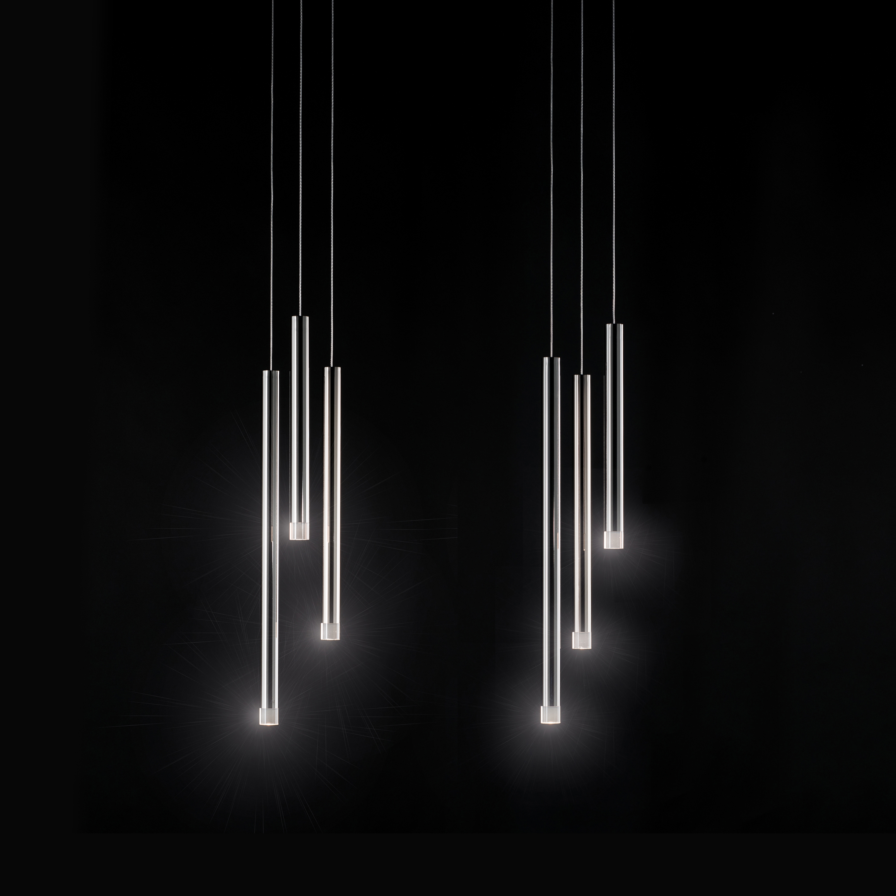 Afficher le produit Black & More | Chandelier with pendants du fabricant MALERBA