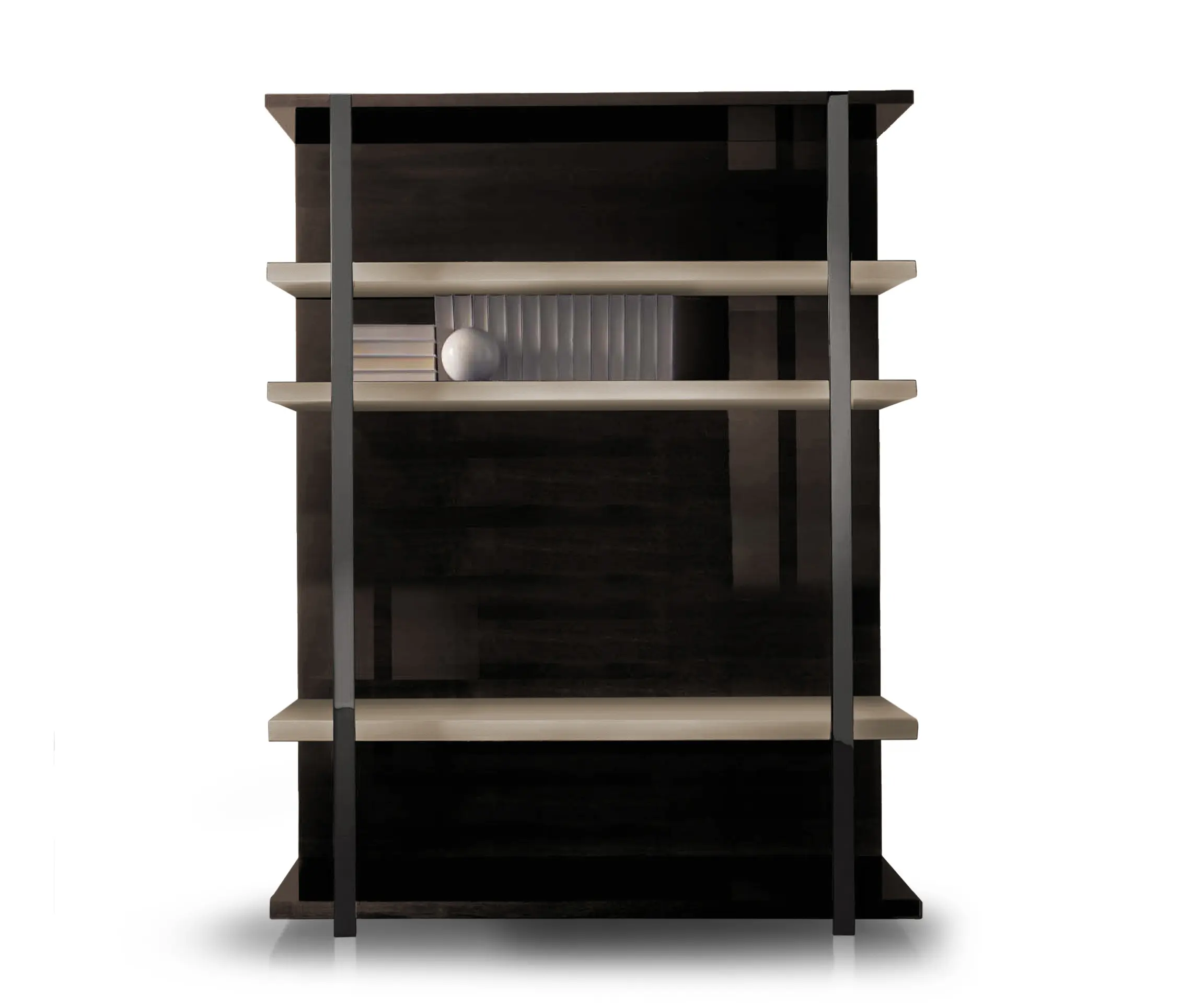 MALERBA - Perfect Time | Bookcase designed to accept flatscreen TV
