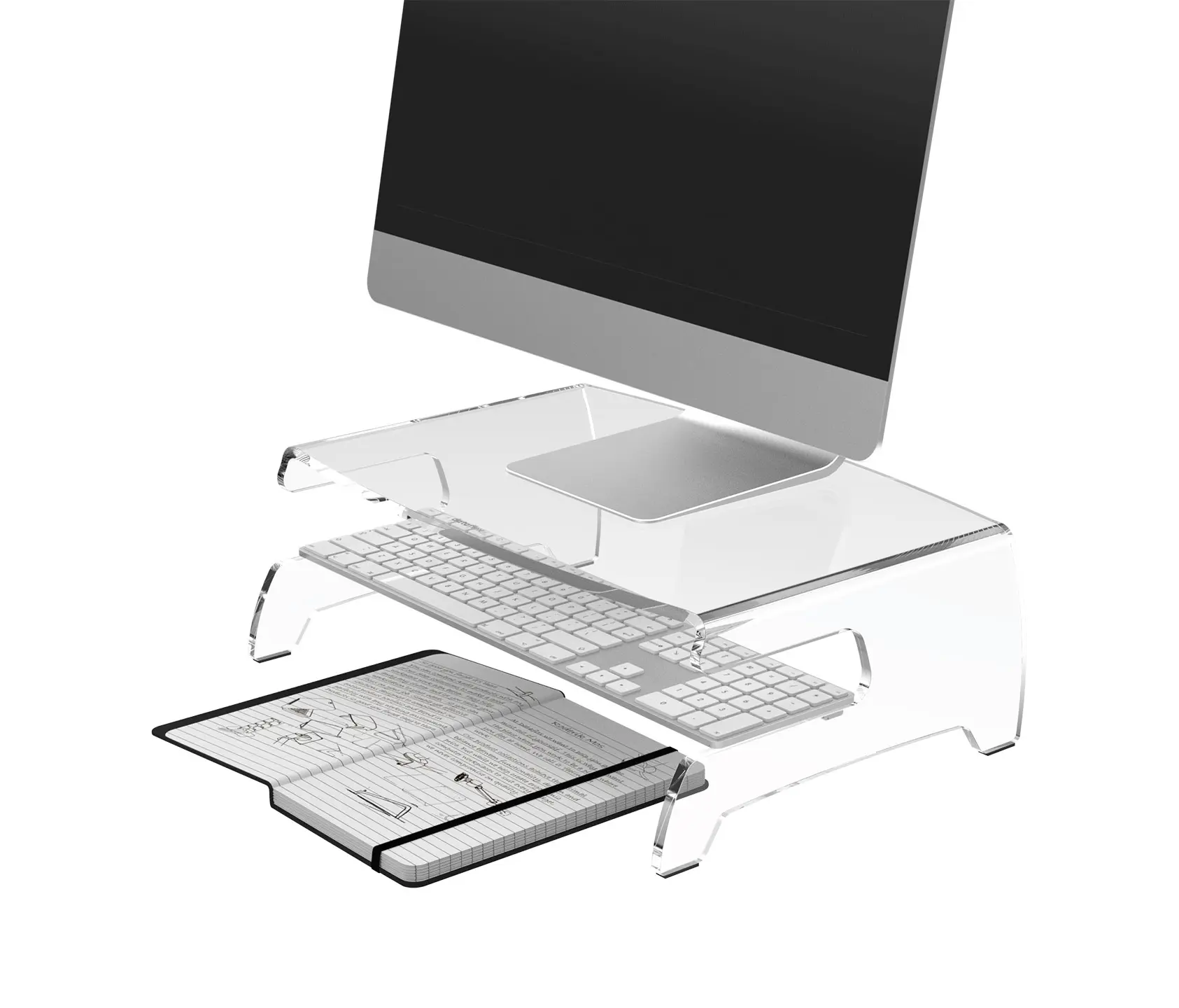 Dataflex - Addit monitor riser 660