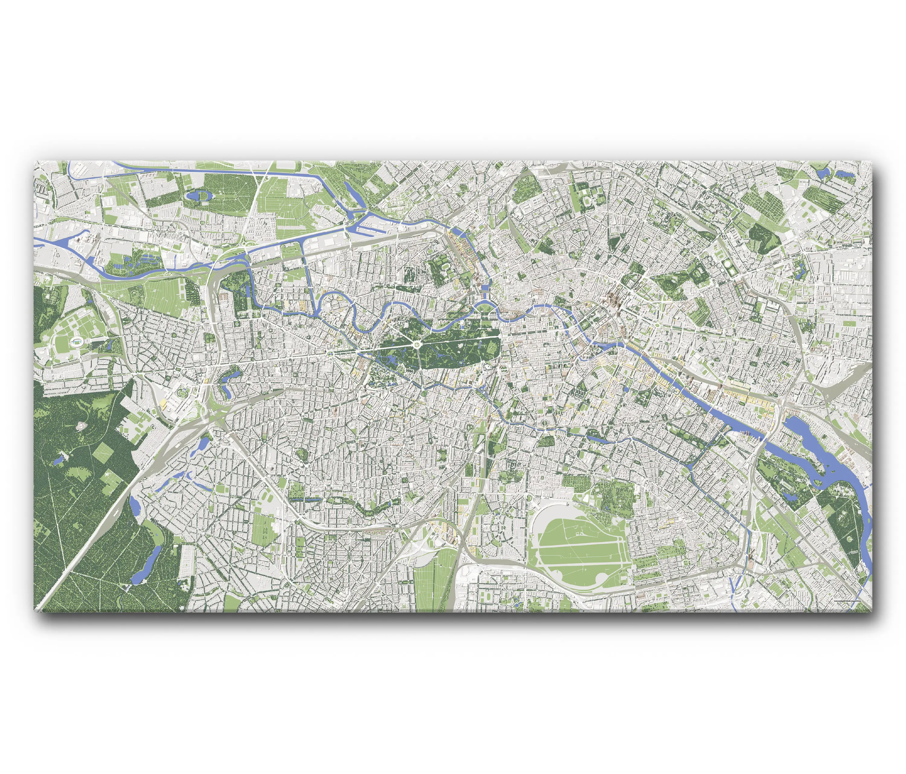 Akustikbild-Manufaktur - Sound Absorbing Acoustic Frame Motif Berlin Map