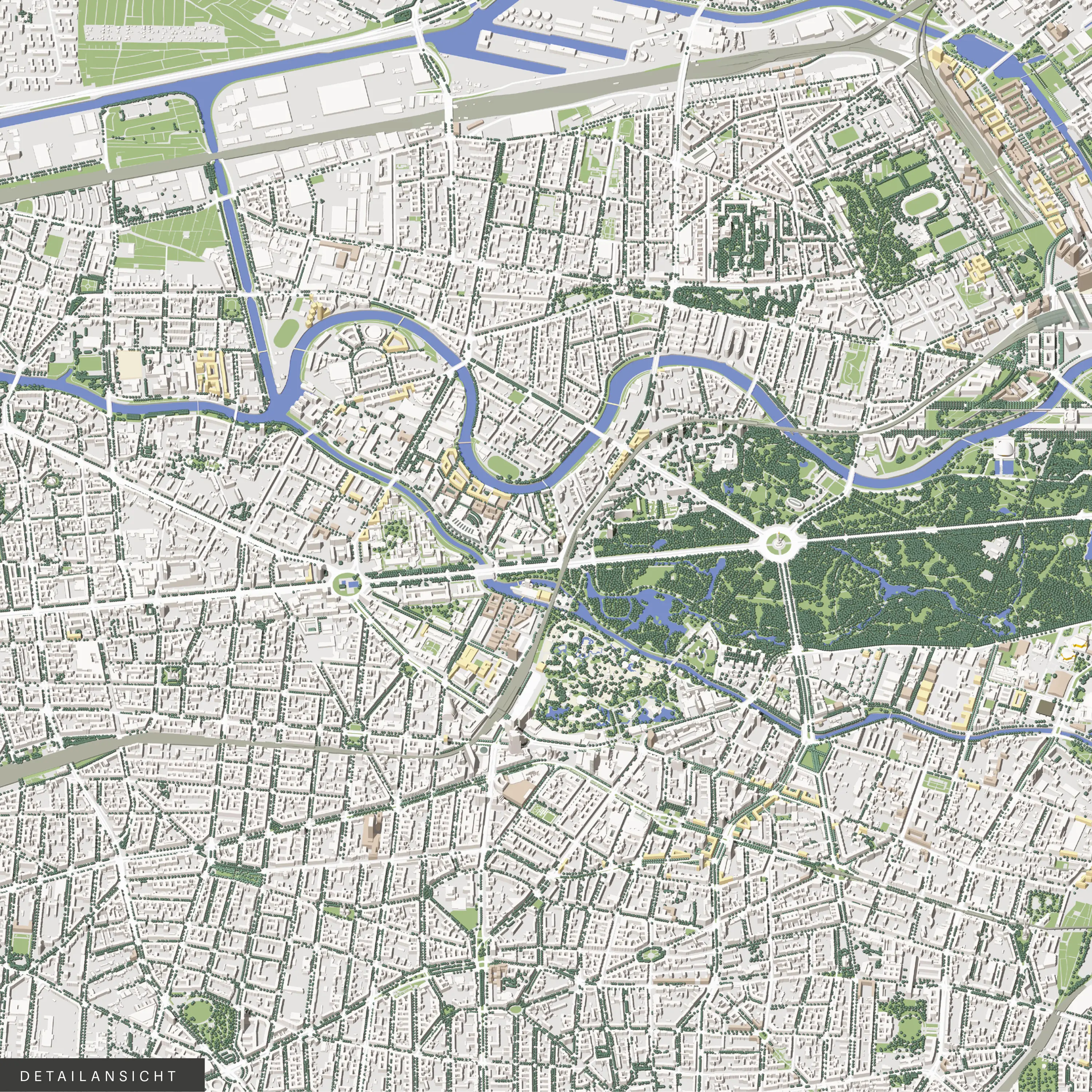 Akustikbild-Manufaktur - Sound Absorbing Acoustic Frame Motif Berlin Map