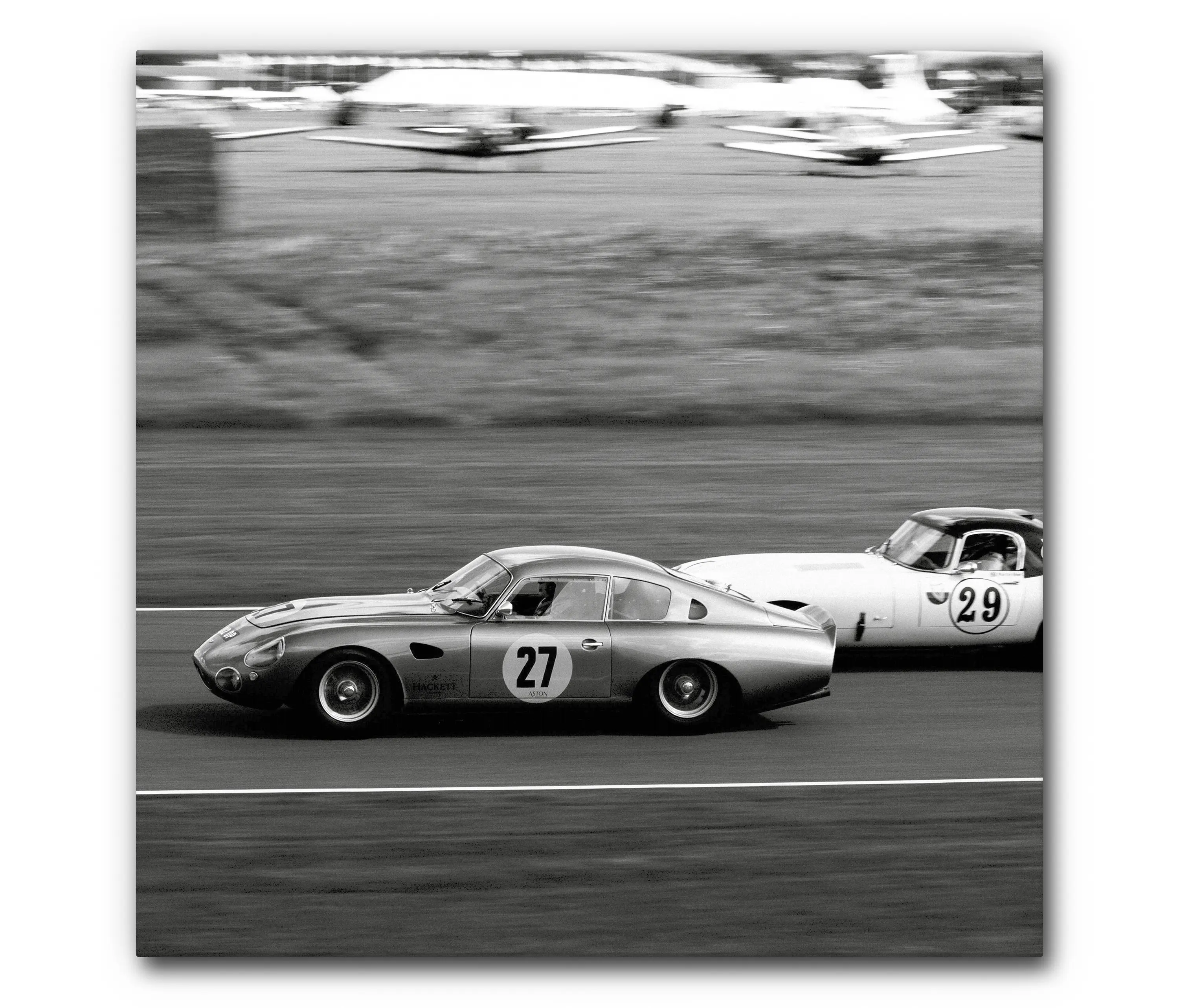 Akustikbild-Manufaktur - Schallabsorber Akustikbild Oldtimer Rennen