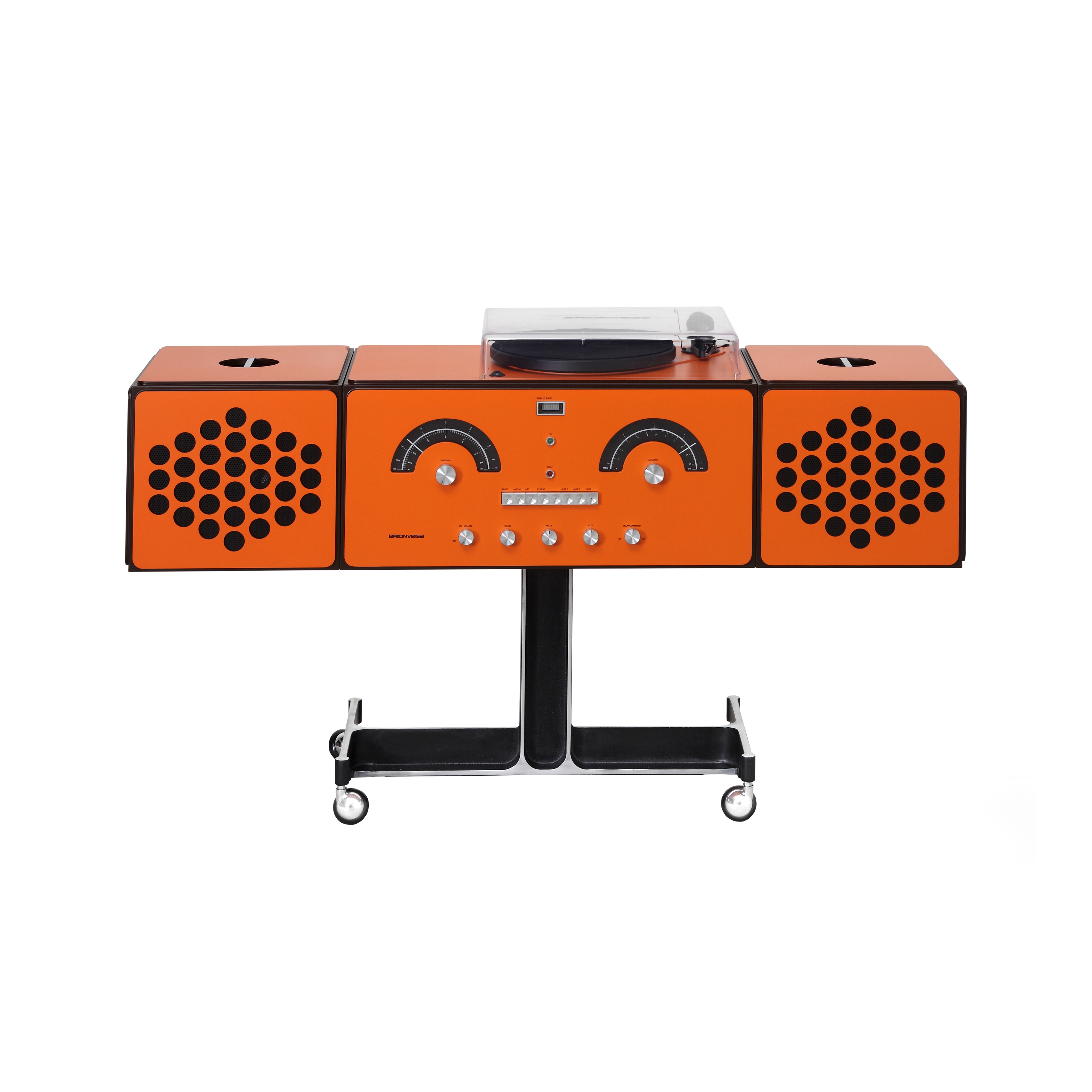 Display product Radiofonografo | rr226-fo-st-Arancio from manufacturer Brionvega