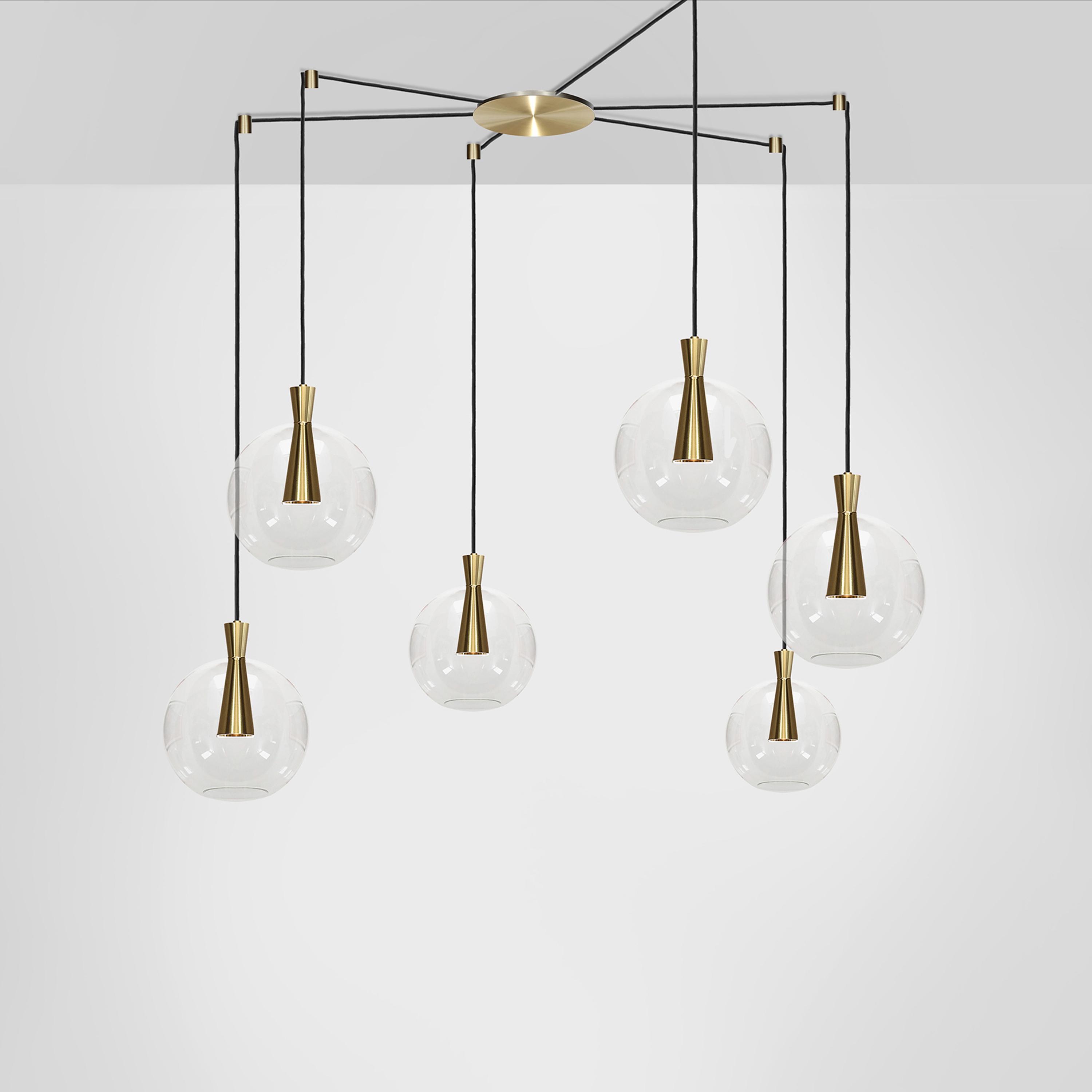 Mostrar el producto Cone 6 Piece Cluster (Wide) - Lamp and Shade del fabricante Marc Wood Studio
