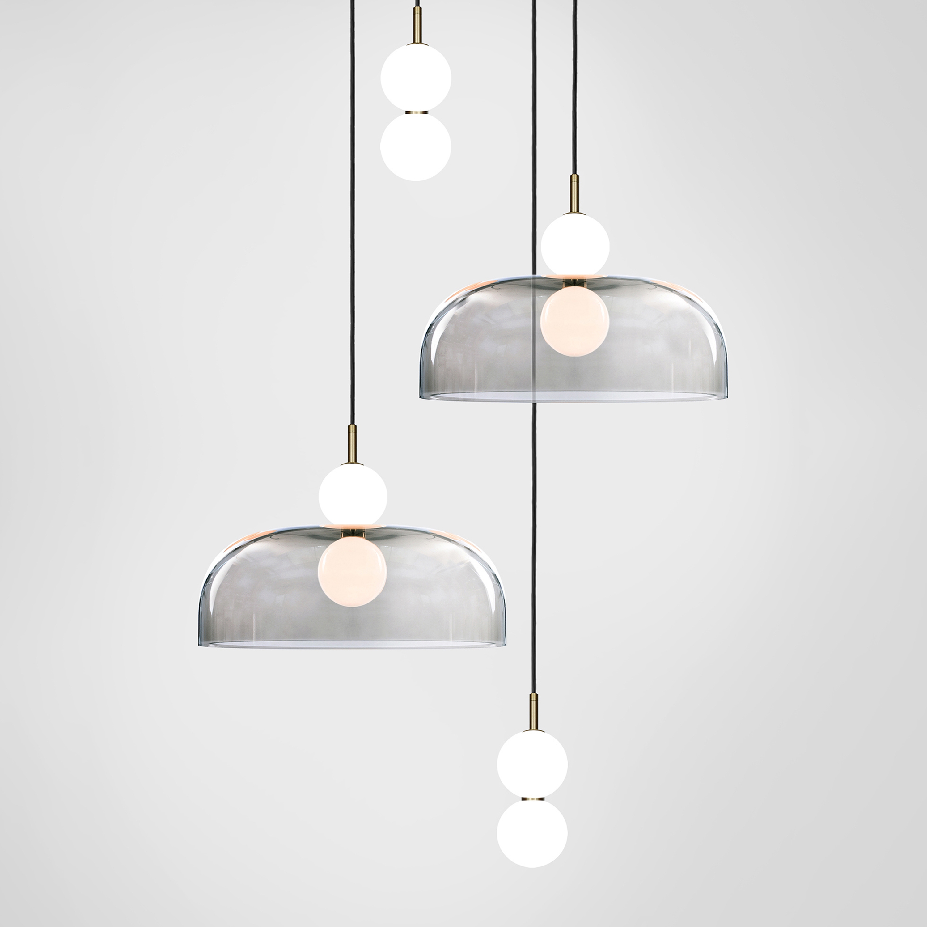 Mostrar el producto Echo 4 Piece Cluster - Lamp and Shade del fabricante Marc Wood Studio