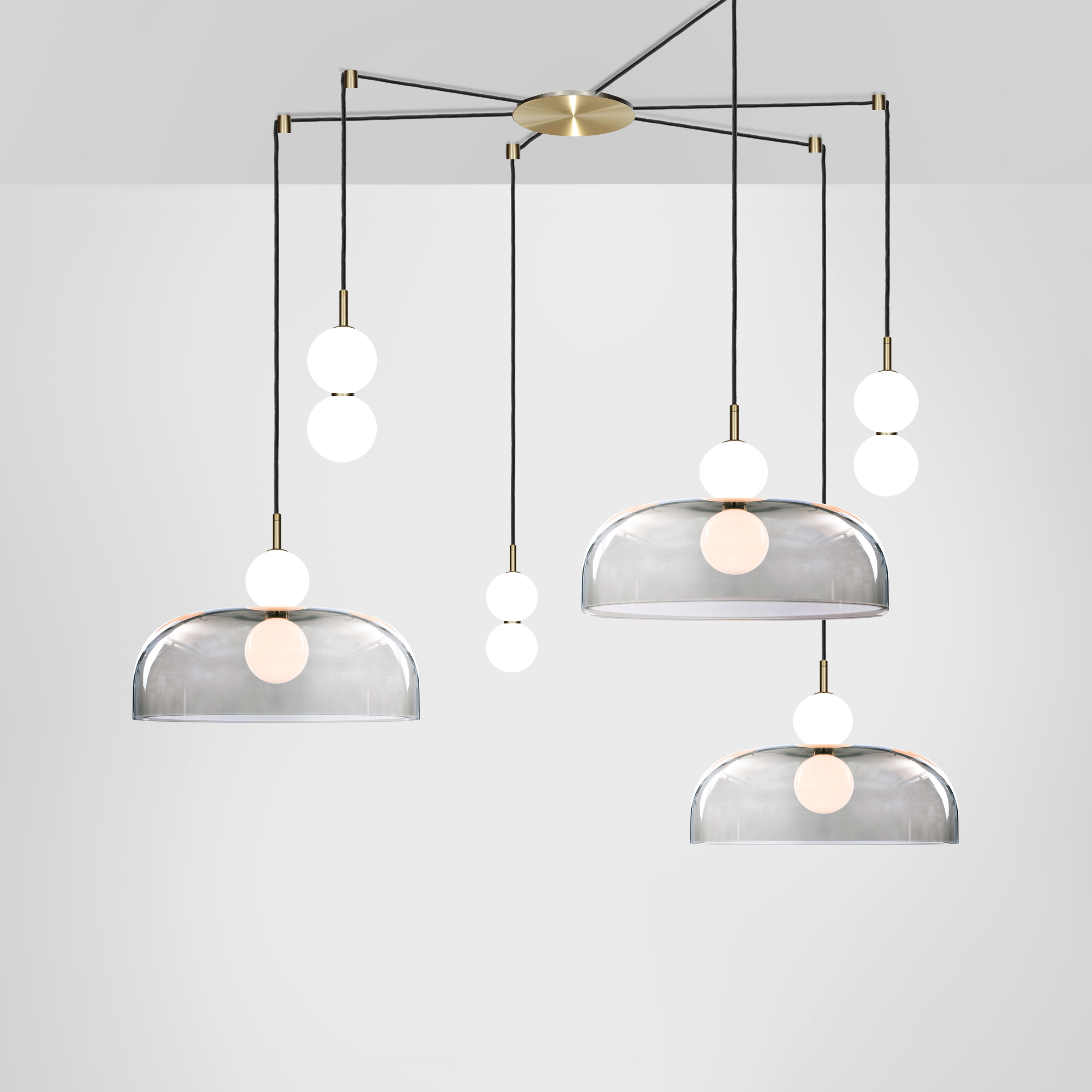 Mostrar el producto Echo 6 Piece Cluster (Wide) - Lamp and Shade del fabricante Marc Wood Studio
