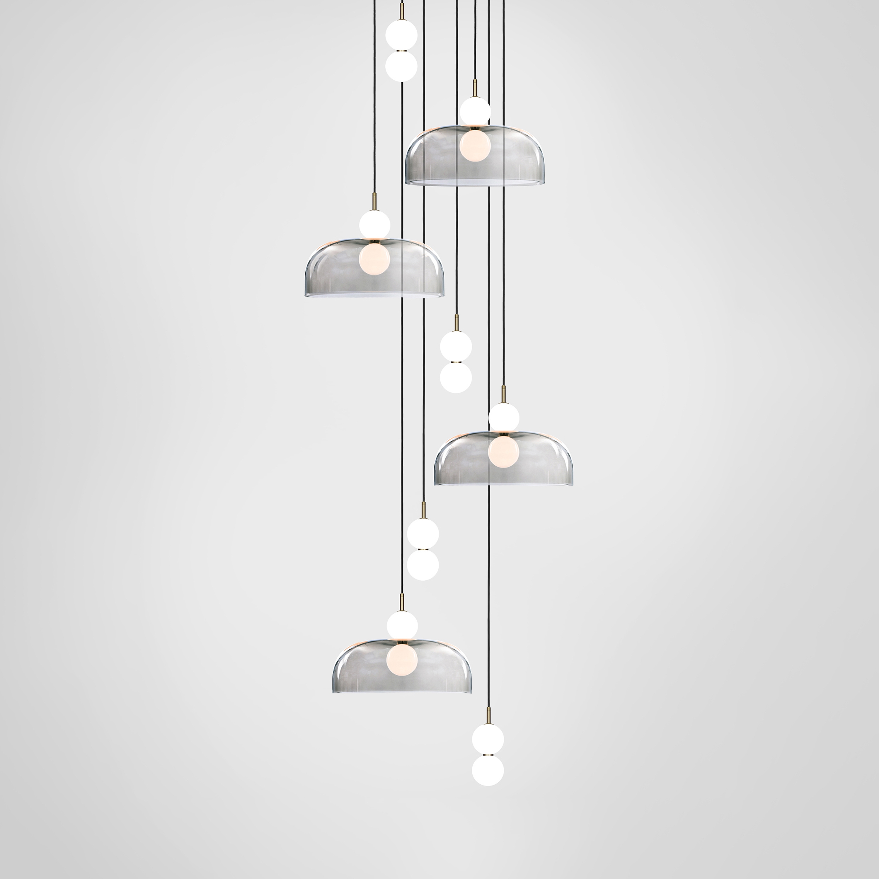 Mostrar el producto Echo 8 Piece Cluster - Lamp and Shade del fabricante Marc Wood Studio