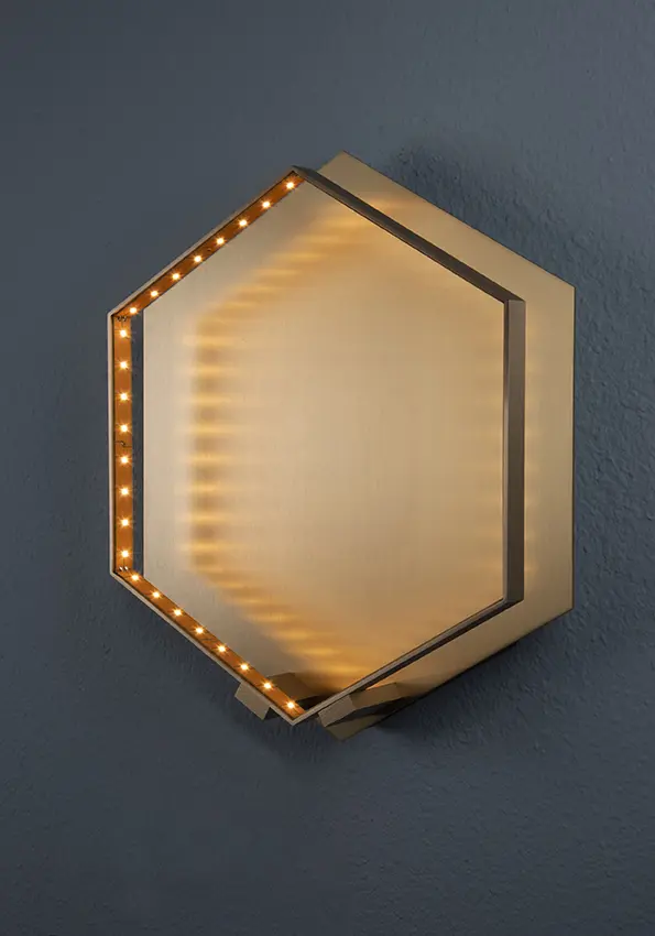 Le deun - HEXA WALL Brushed brass