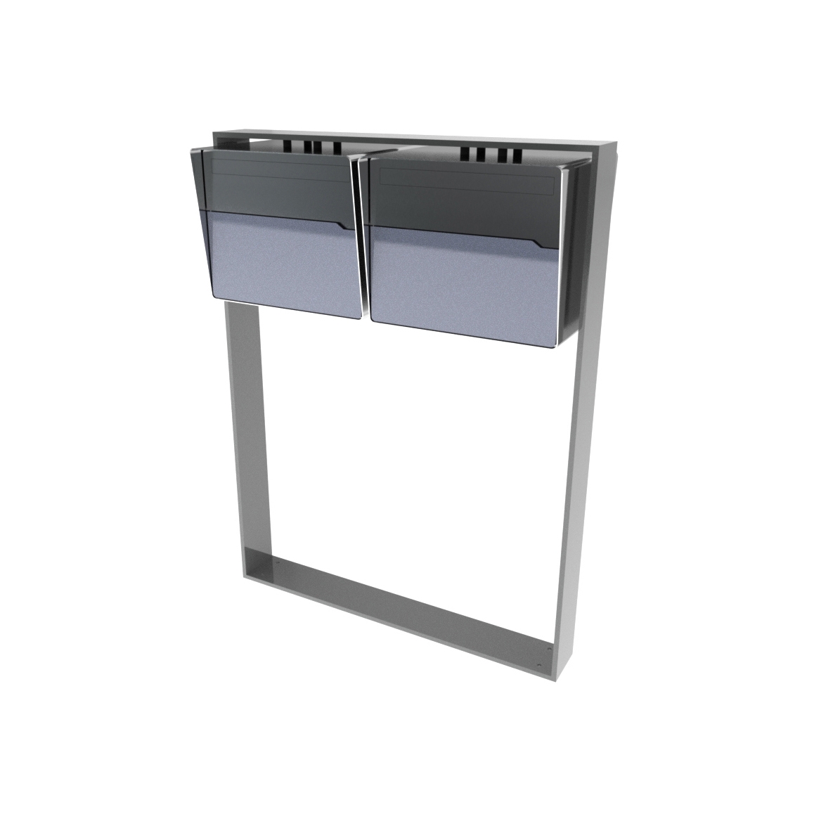 Brevis Briefkastenständer | Design letter box "Brevis", double
horizontal