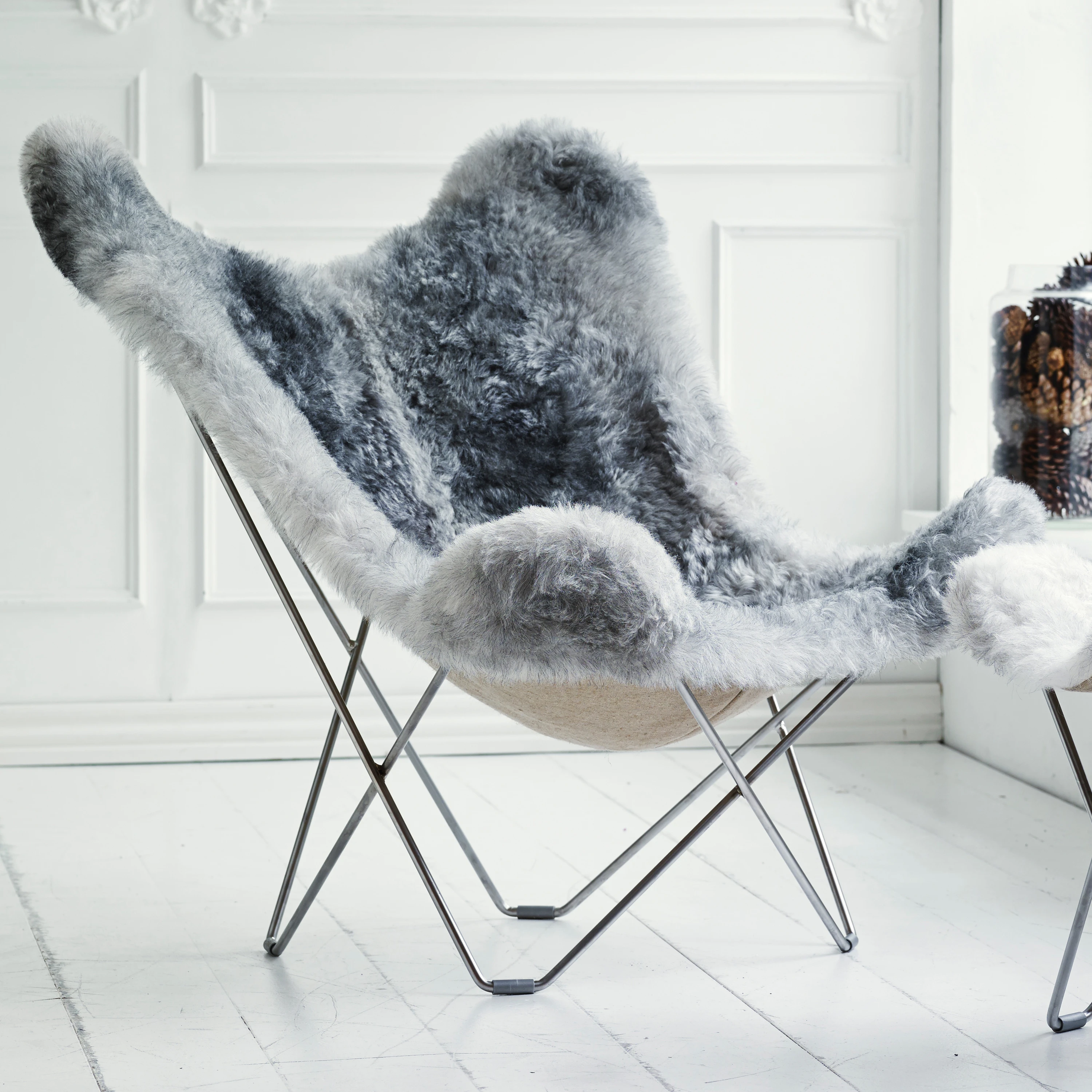 Sheepskin Butterfly Chairs