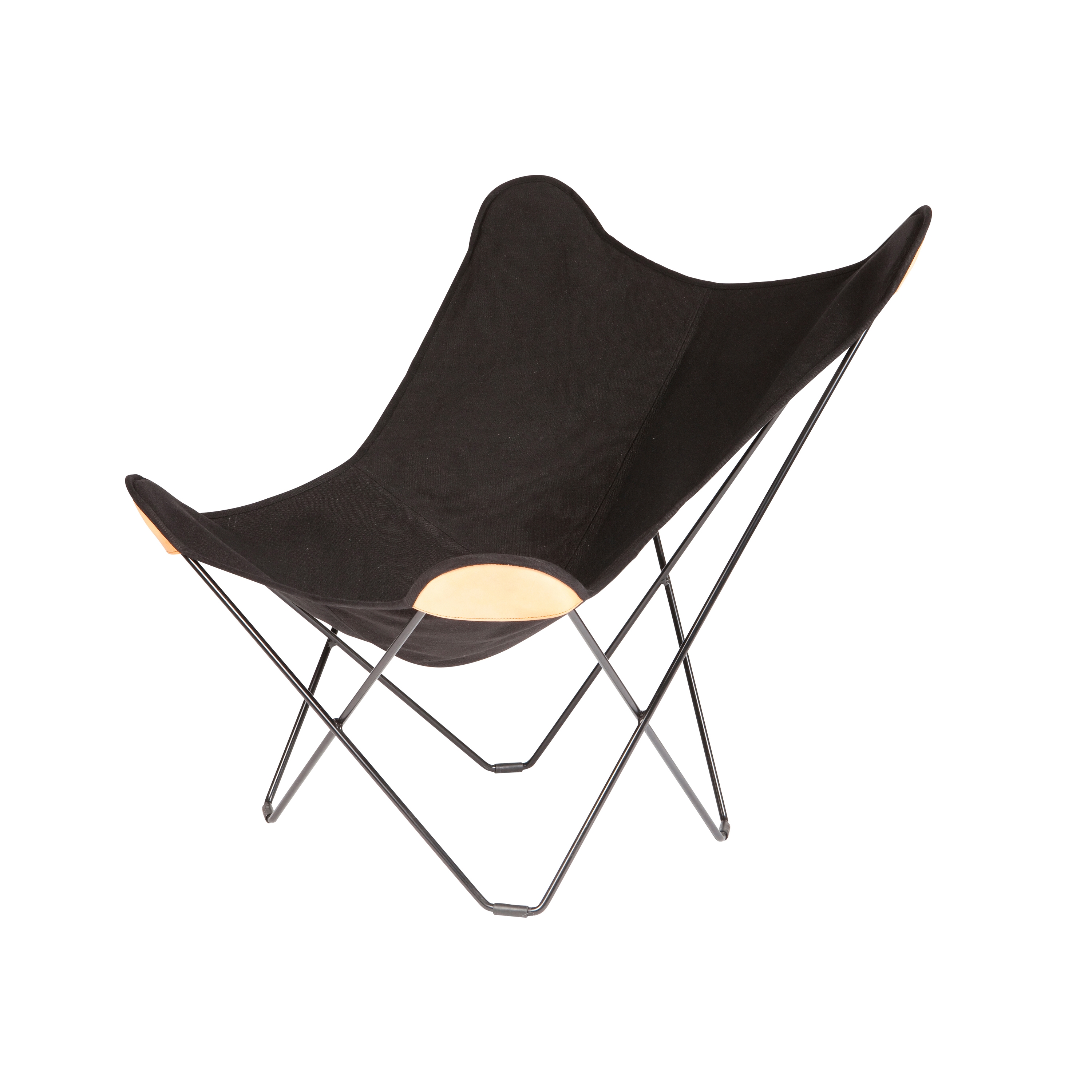 Canvas Mariposa Butterfly Chair Black Black Frame
