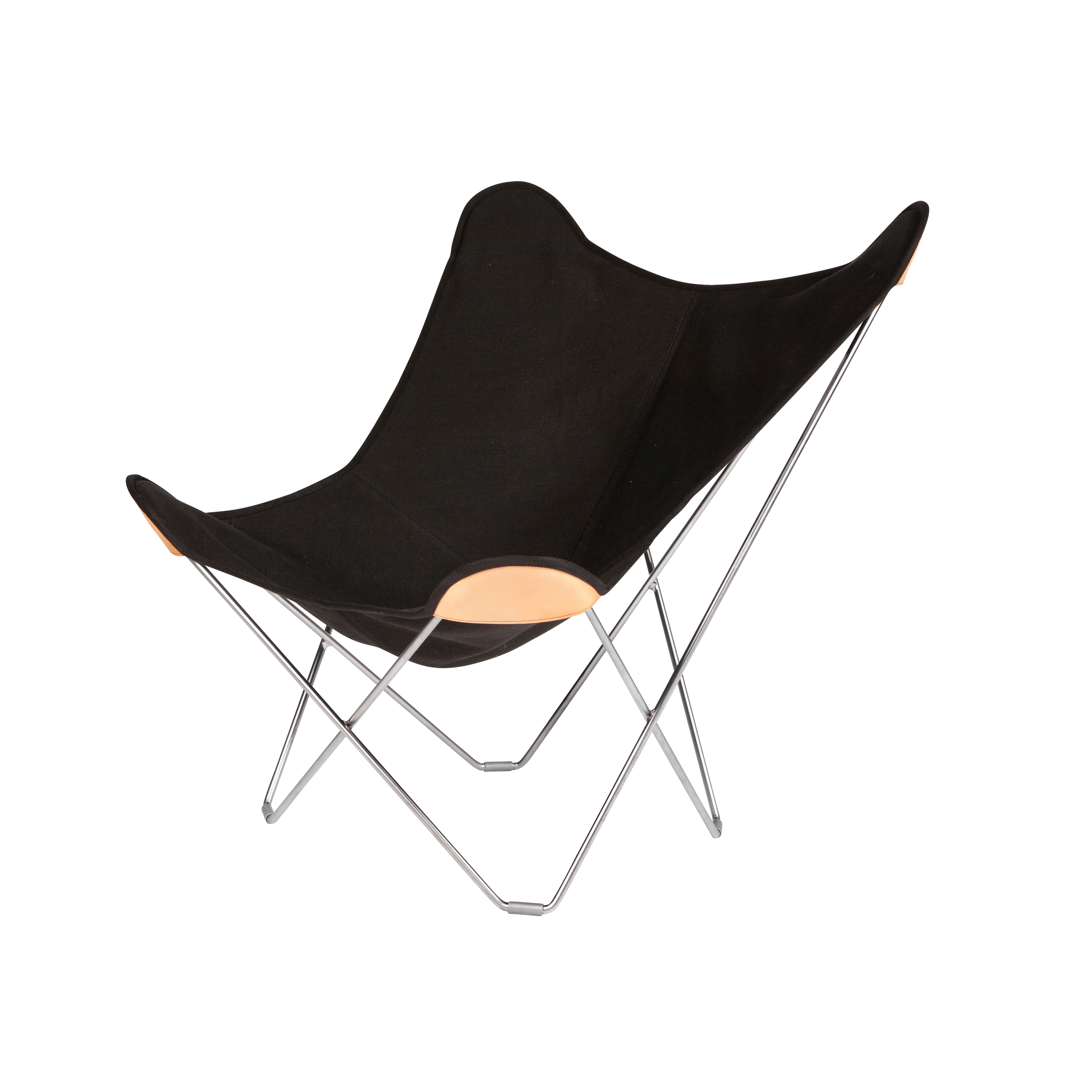 Mostra il prodotto Canvas Mariposa Butterfly Chair Black Chrome Frame del produttore Cuero Design