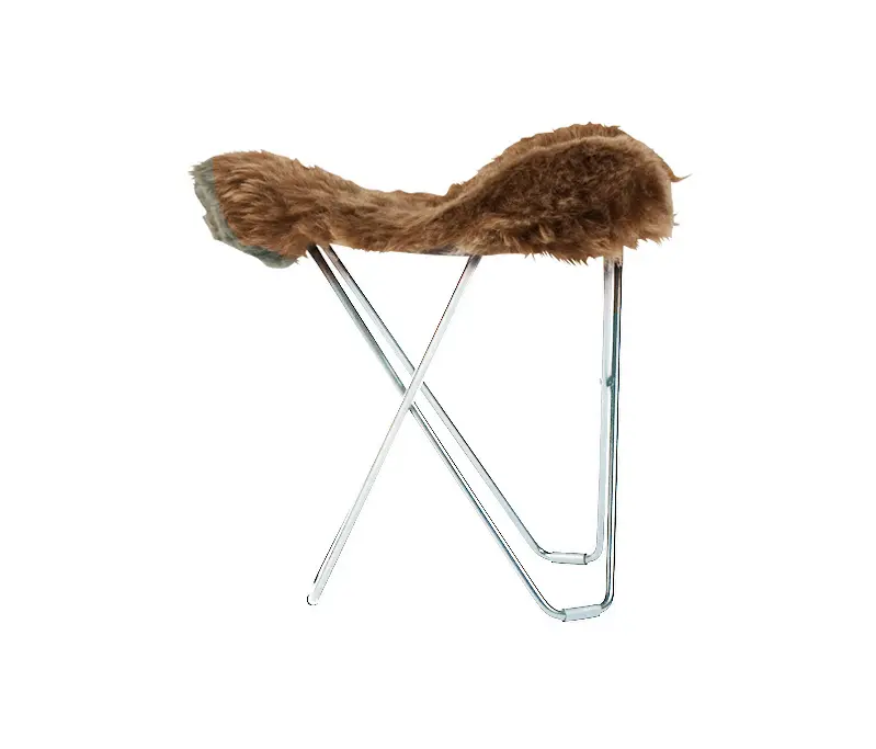 Cuero Design - Iceland Flying Goose Shorn Brown Chrome Frame