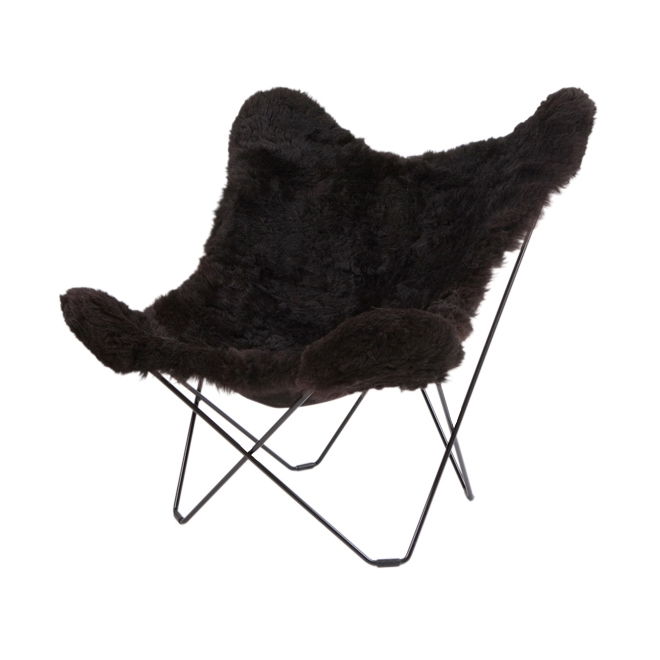 Iceland Mariposa Butterlfy Chair Shorn Black Black Frame