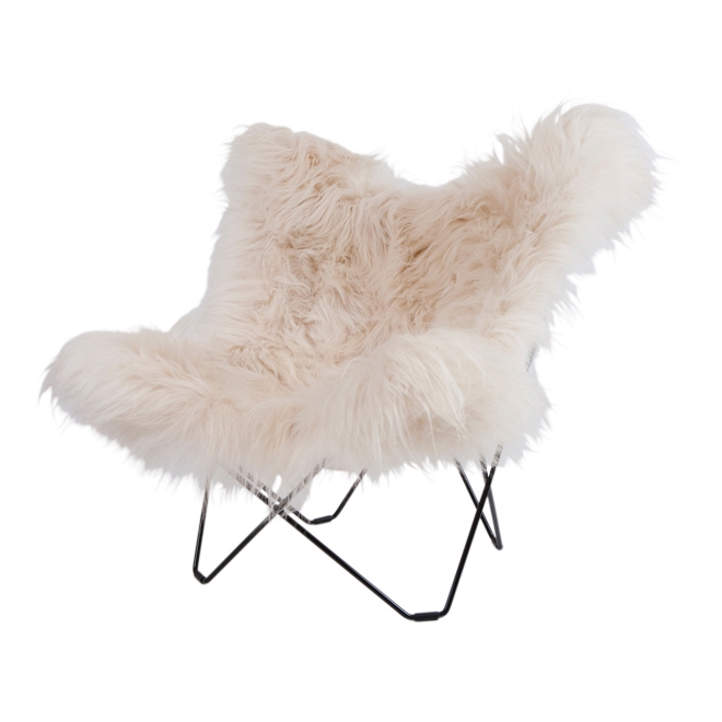 Iceland Mariposa Butterlfy Chair Wild White Black Frame