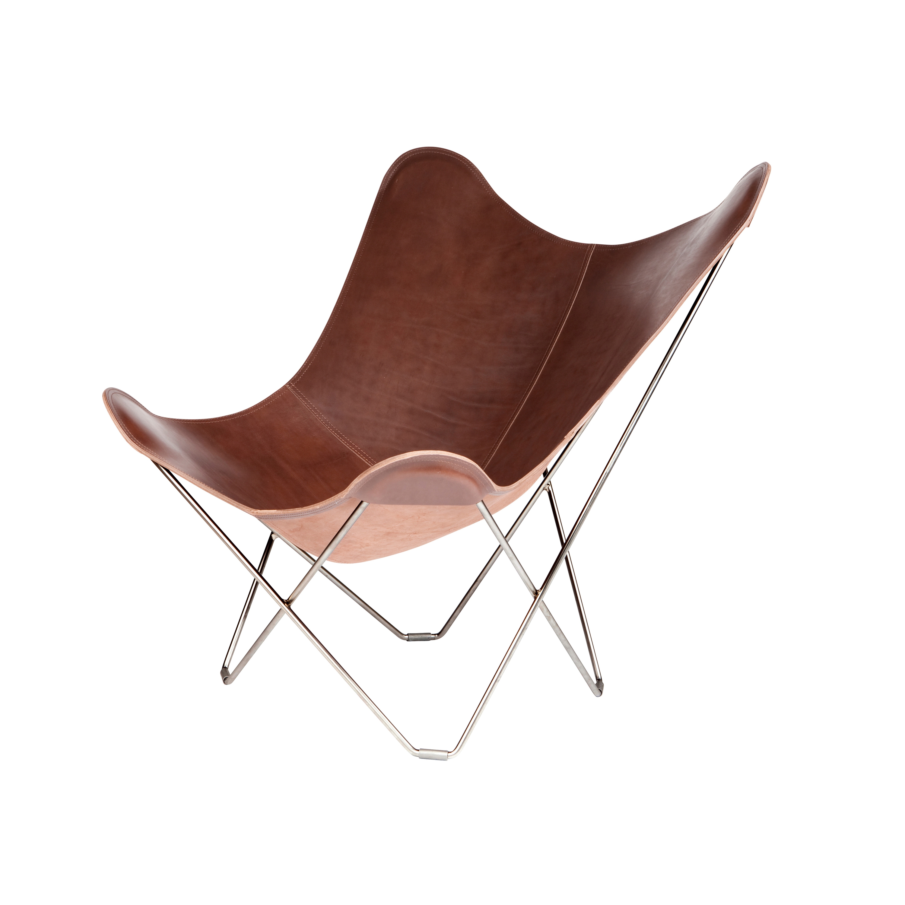 Pampa Mariposa Butterfly Chair Chocolate Chrome Frame