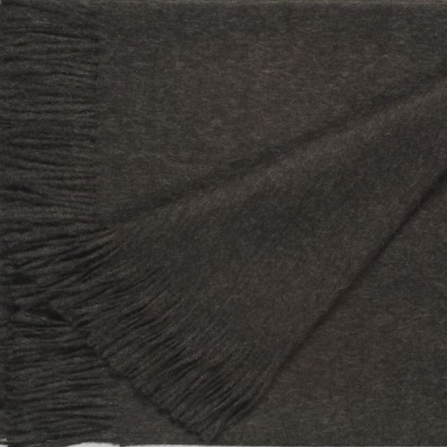 Baby Alpaca Blanket Dark Grey