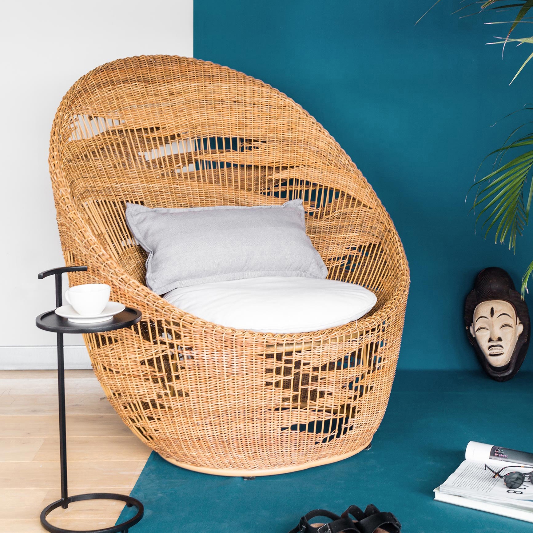 Display product Atlas Lounge Chair - rattan from manufacturer MARY&