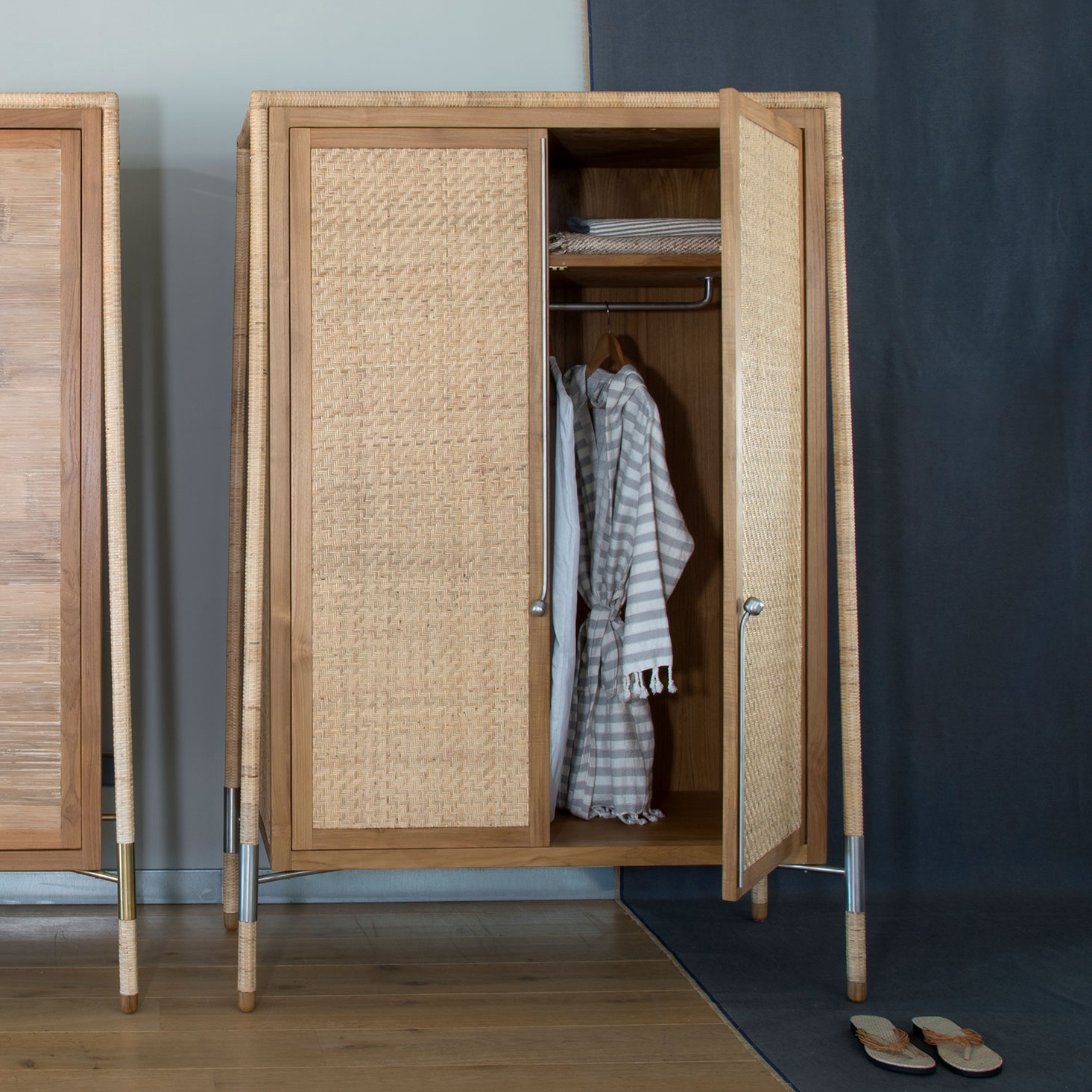 Display product Flamingo Cabinet - bamboo/teak from manufacturer MARY&