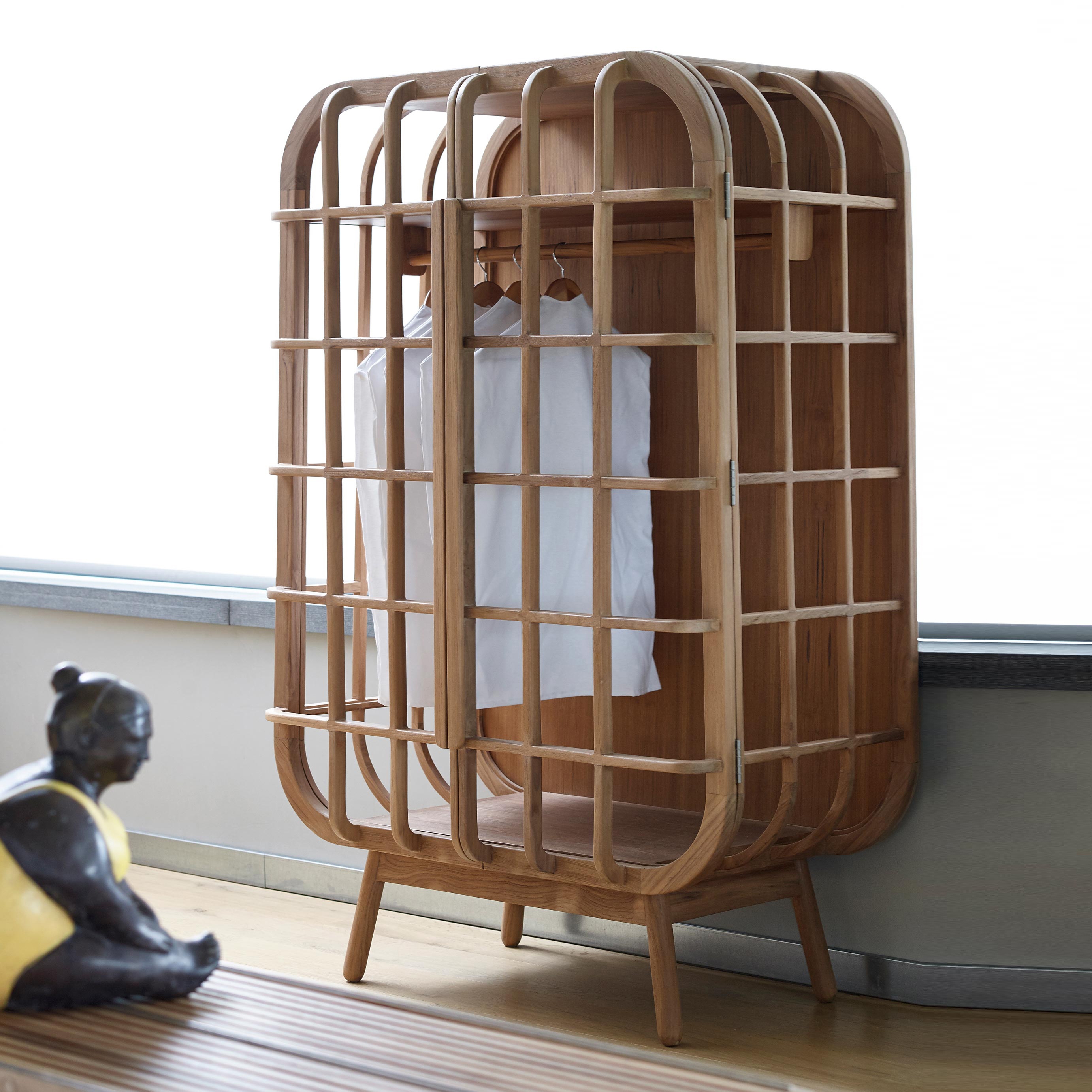 Display product Milano Cage Cabinet - teak from manufacturer MARY&