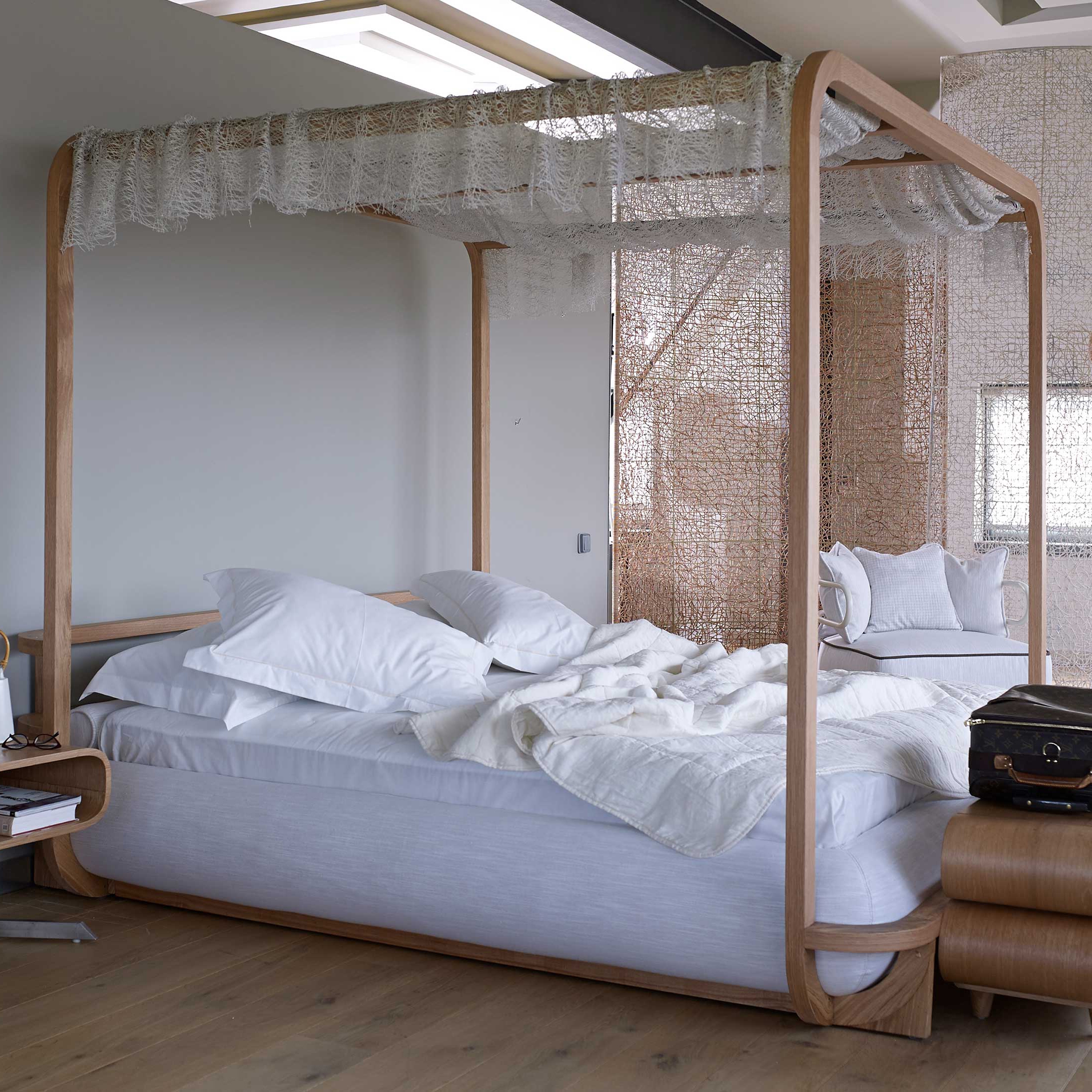 Display product Milano Canopy Bedroom - teak from manufacturer MARY&