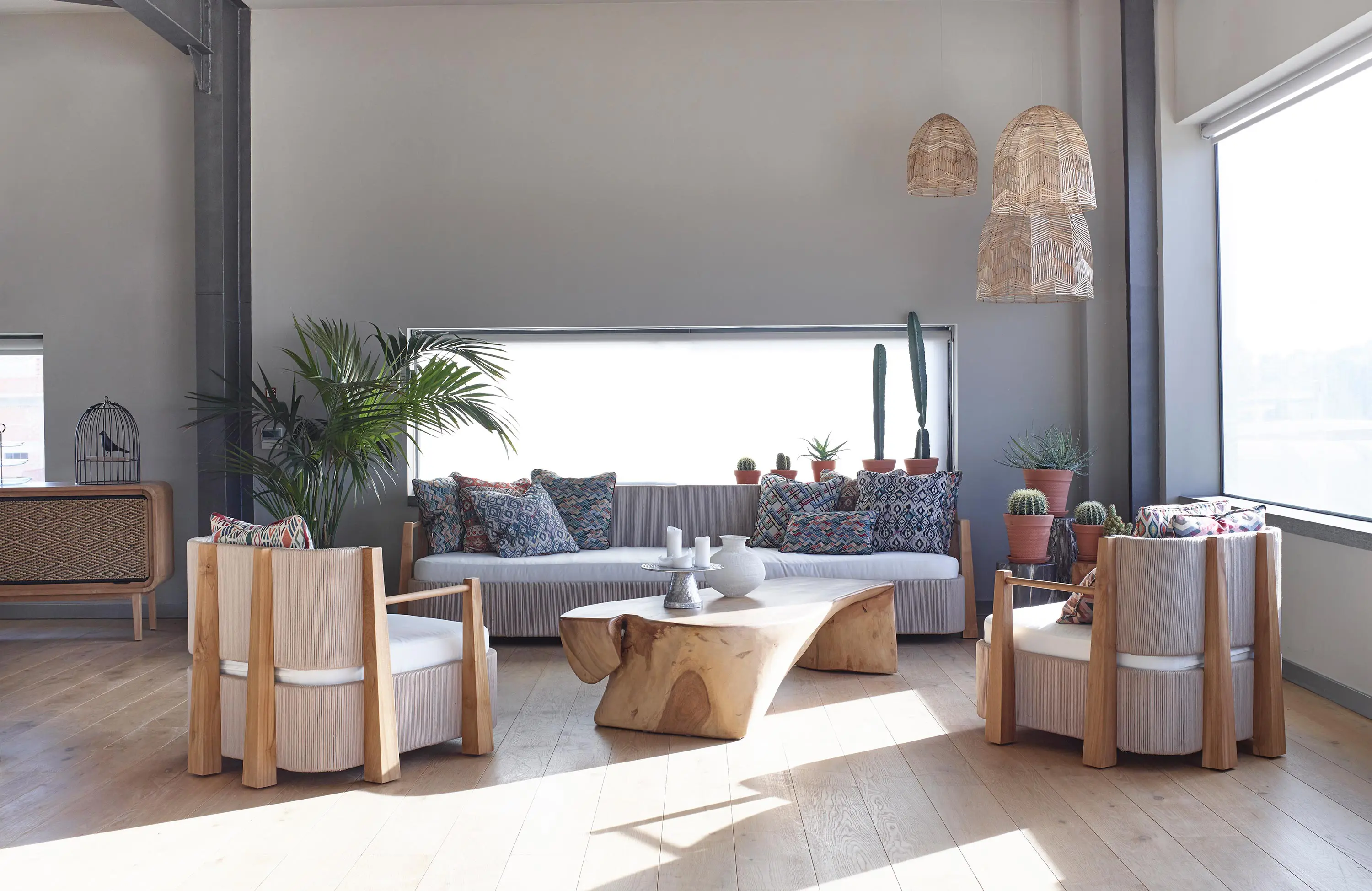 MARY& - Minerva Lounge Set - rope/teak