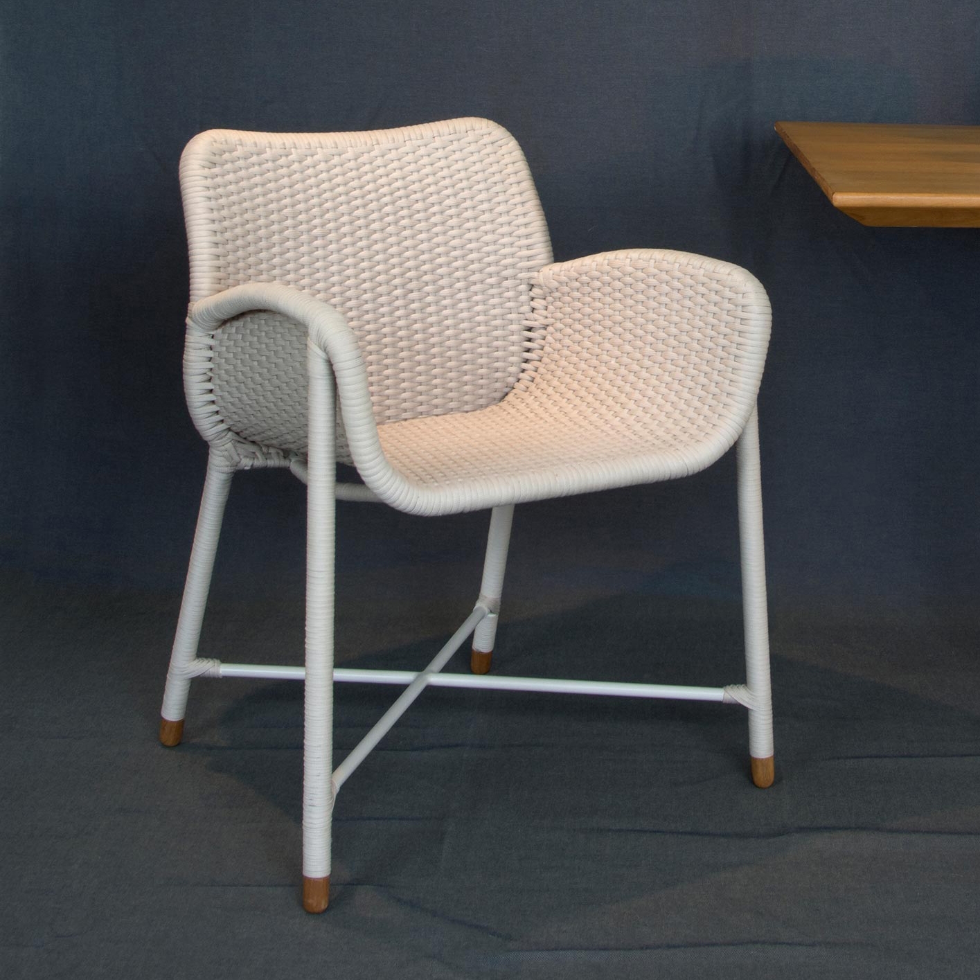 Display product Rain Dining Chair - rope/aluminium from manufacturer MARY&