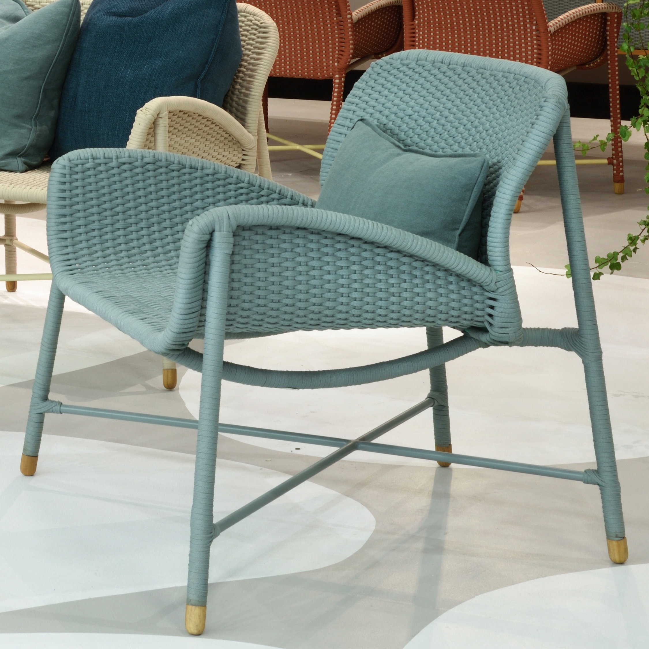 Rain Armchair - rope/aluminium