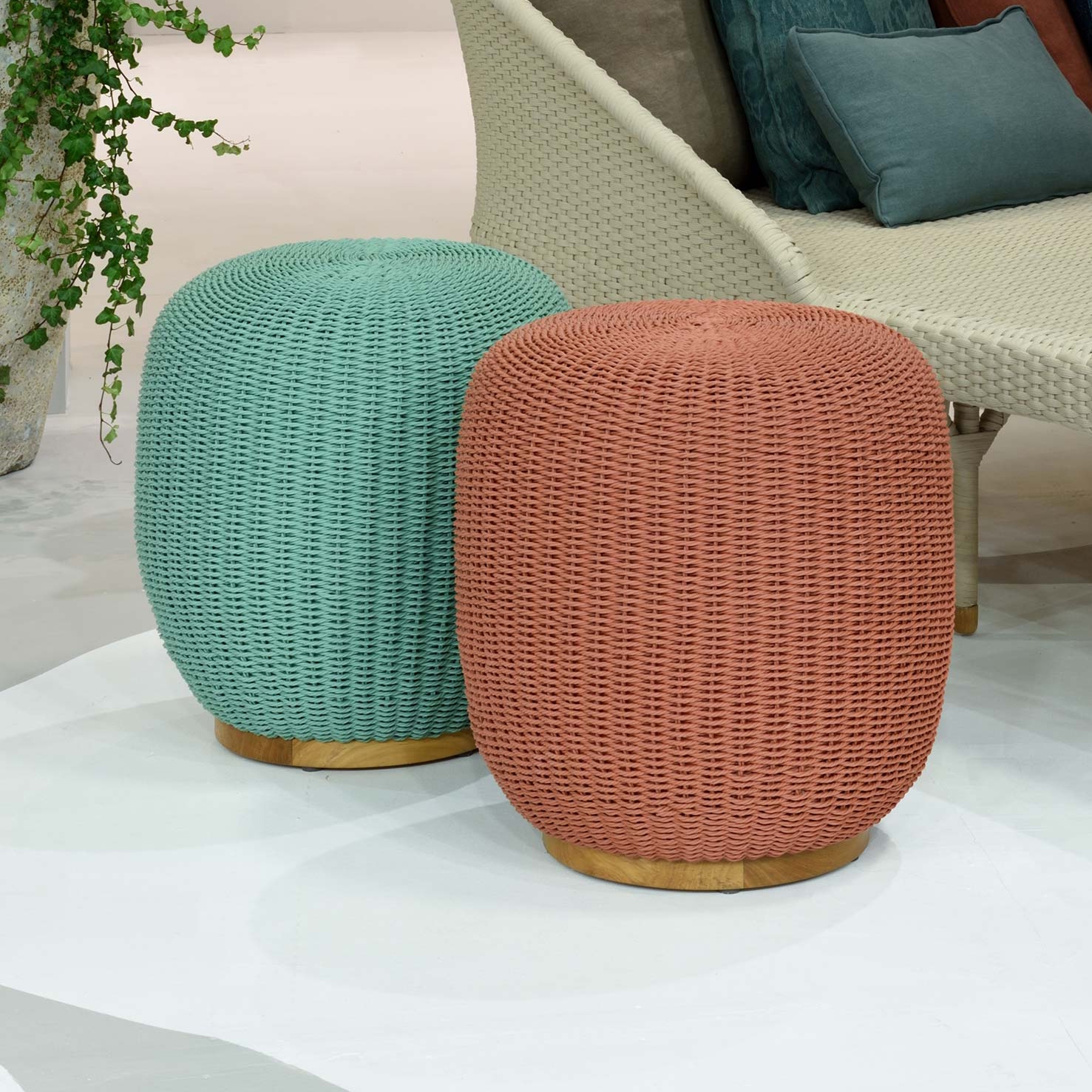 Display product Rain Stool - rattan from manufacturer MARY&