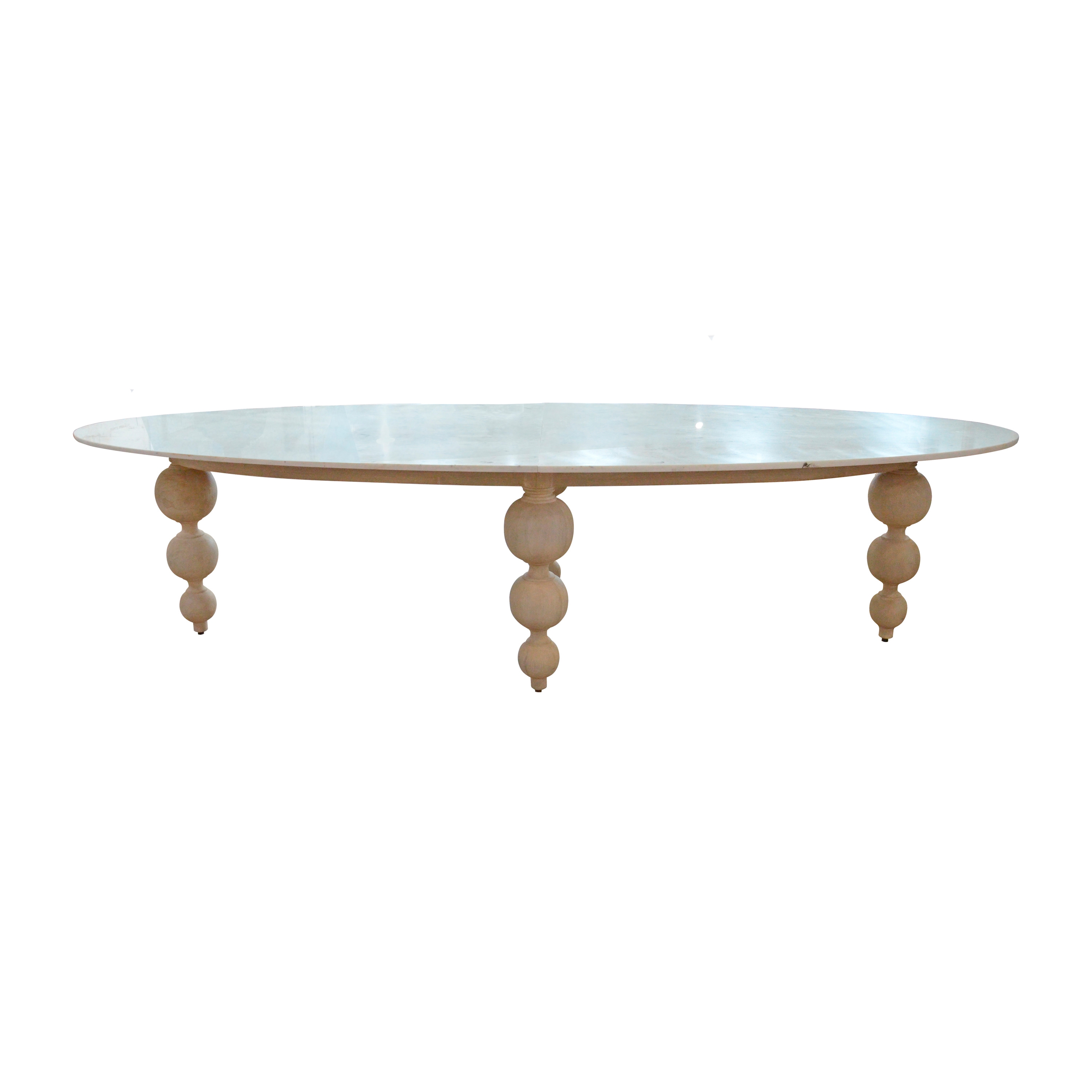Display product mary's design mood | Bomboulina Dining Table - marble/teak from manufacturer MARY&