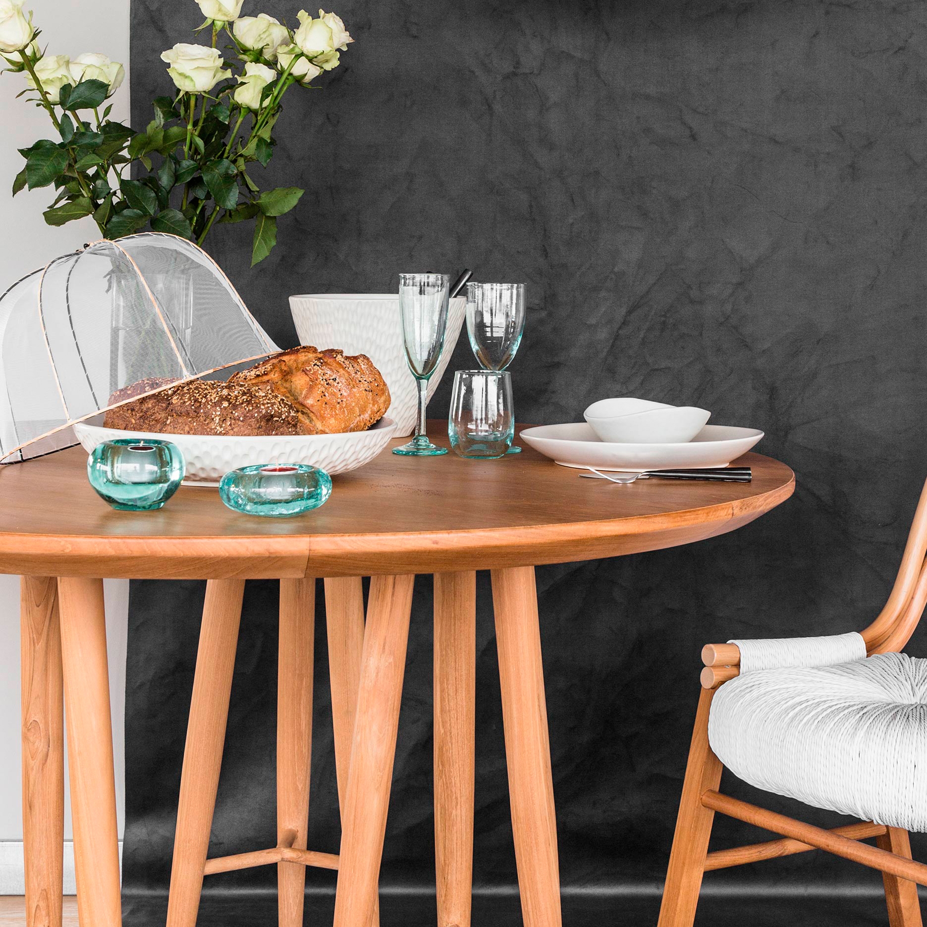Afficher le produit mary's design mood | Gianno Dining Table round - teak du fabricant MARY&
