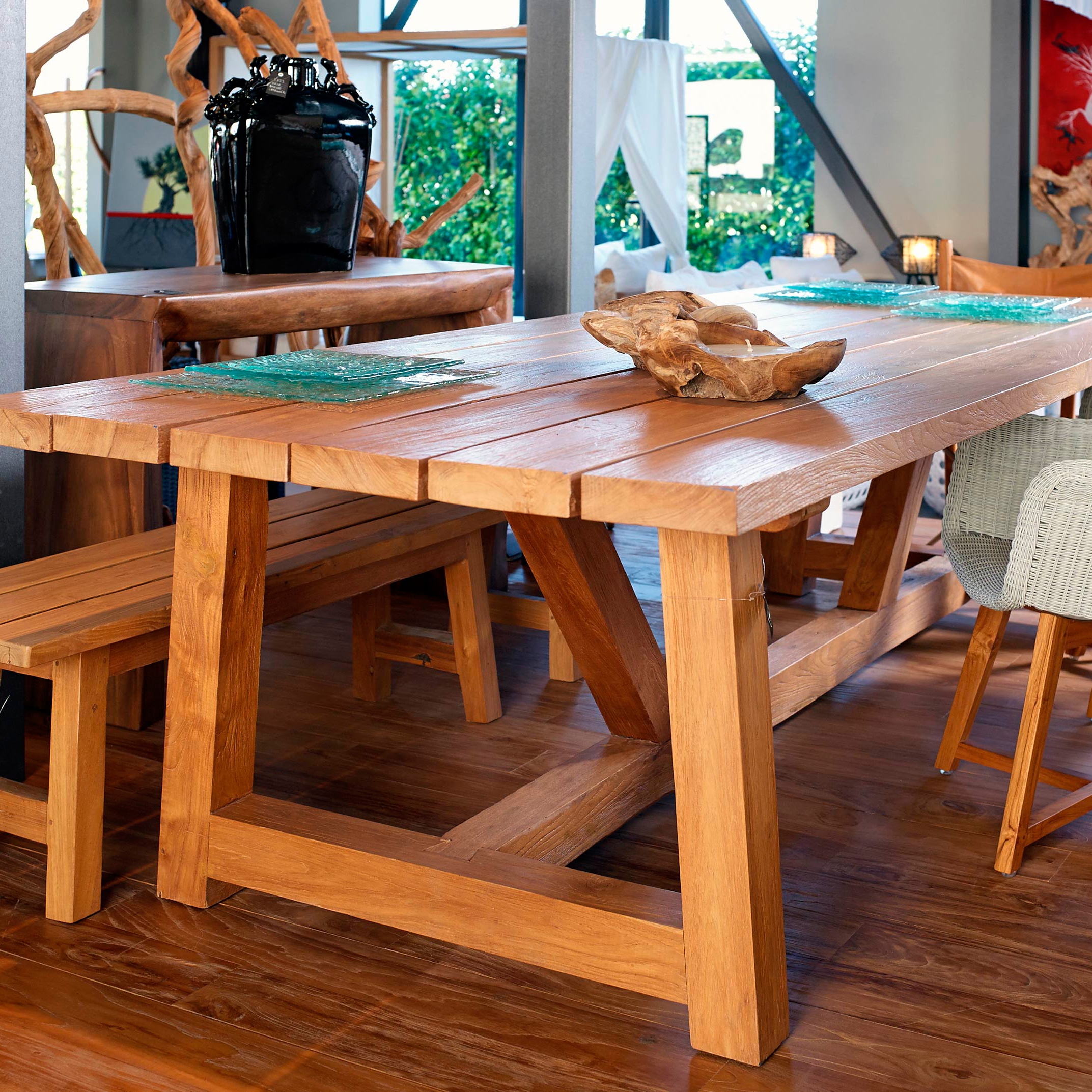 Display product mary's design mood | Melahri Dining Table - teak from manufacturer MARY&