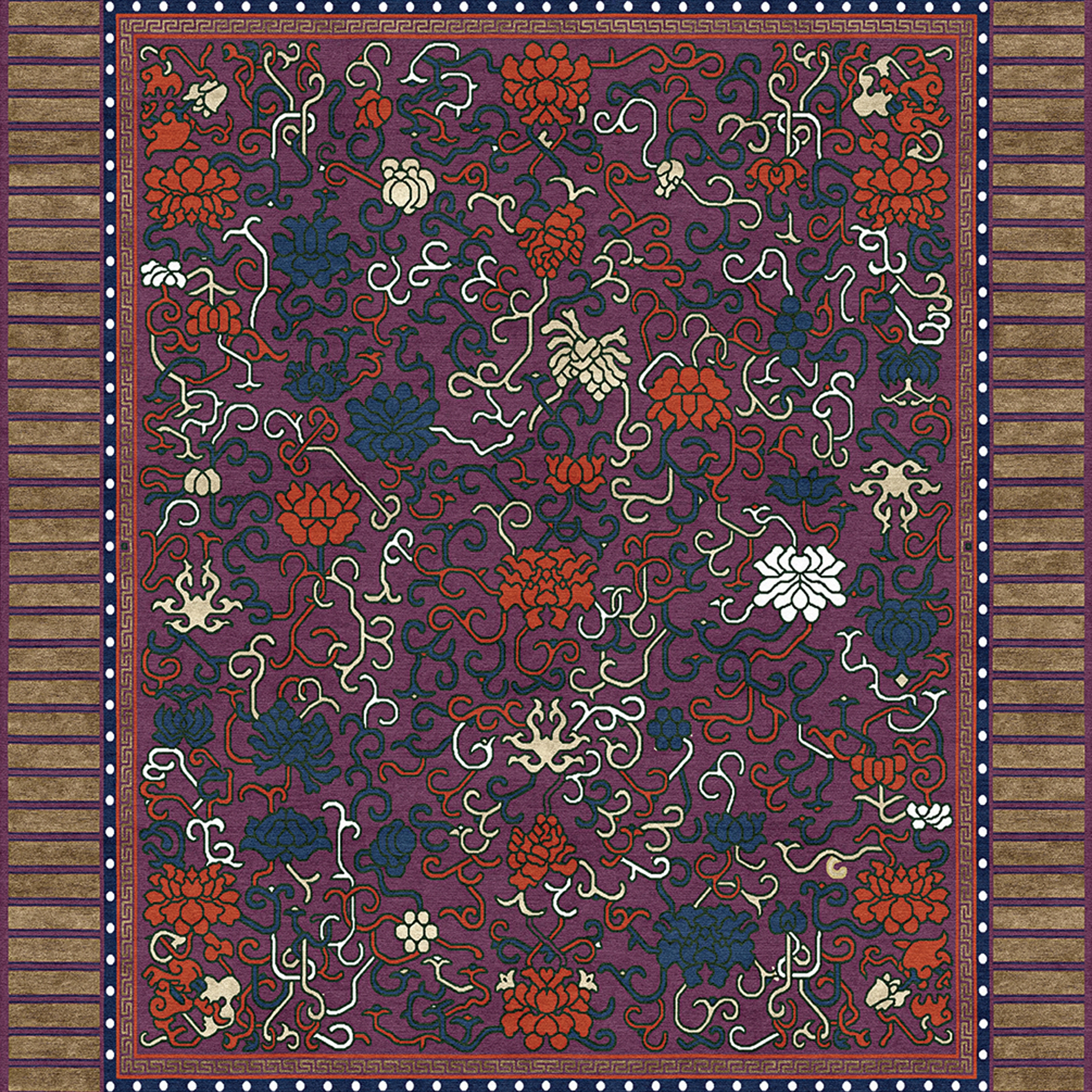 Afficher le produit Chinoiserie | Lindgering Garden Purple du fabricant Tapis Rouge