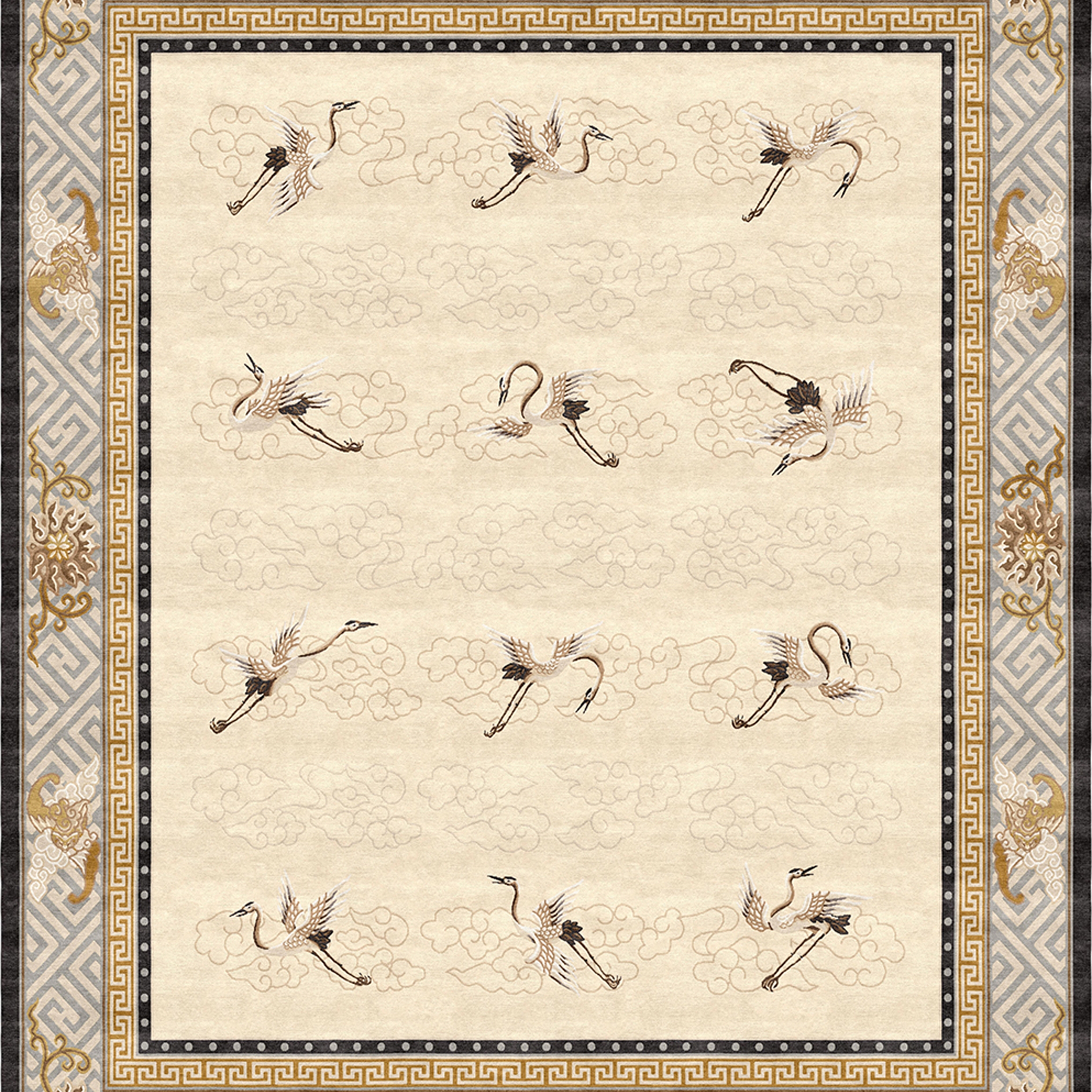 Afficher le produit Chinoiserie | Manchurian Cranes Eggshell du fabricant Tapis Rouge