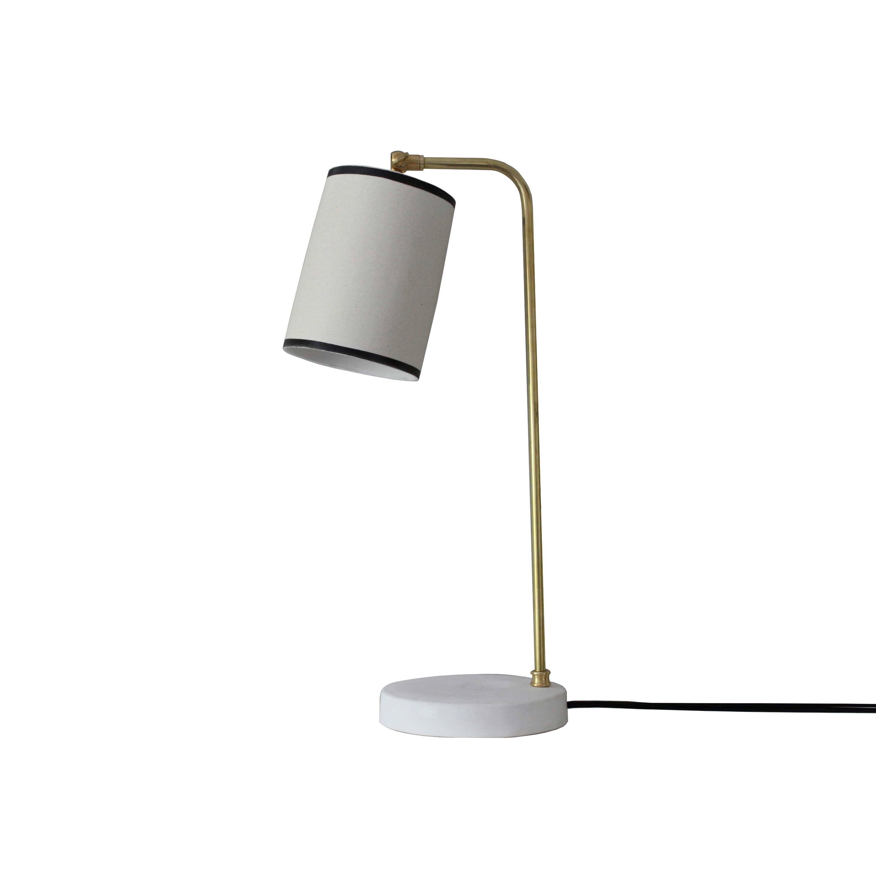 Bradwell Task Lamp Beige Granite with Black Stripe