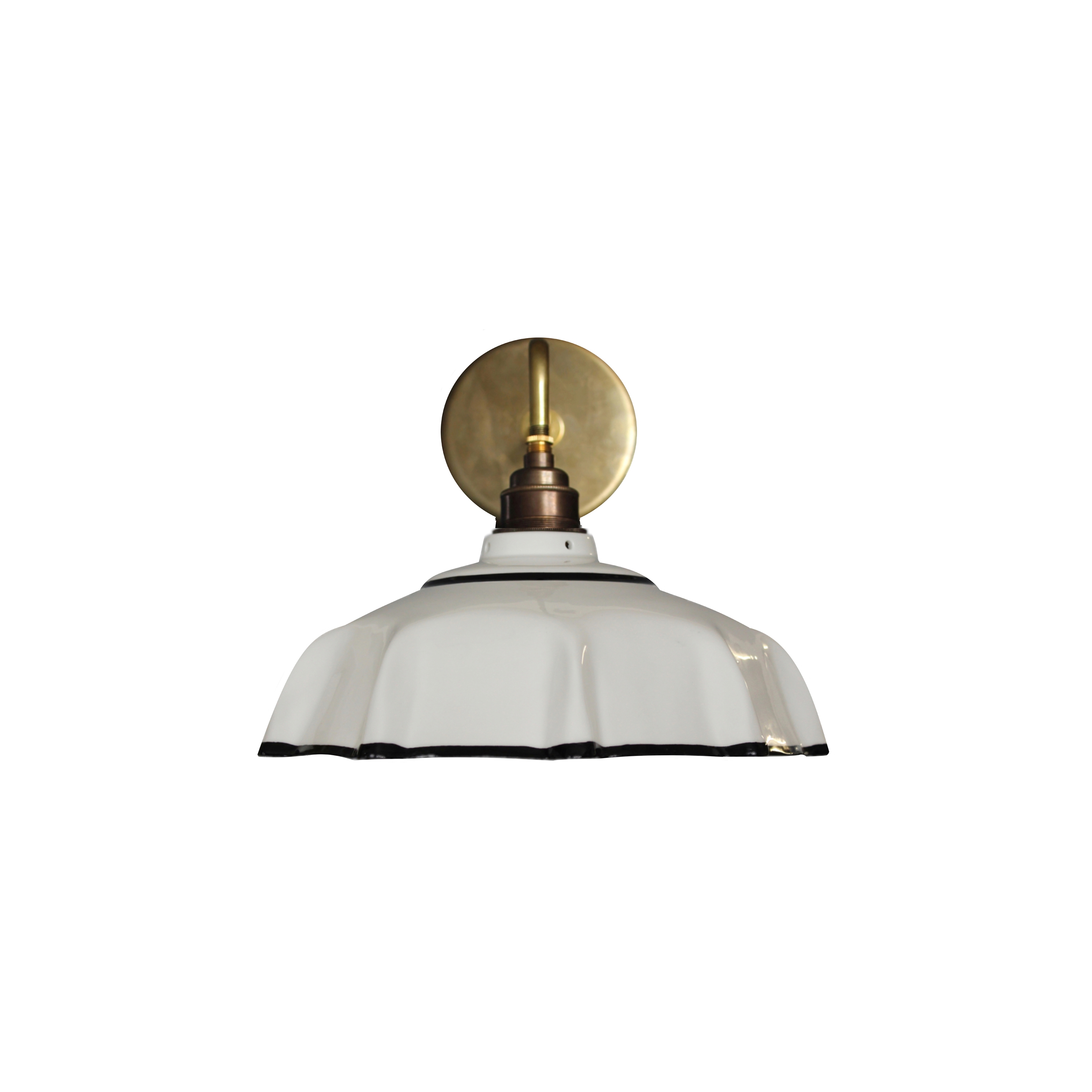 Campbell Wall Light White with black stripe