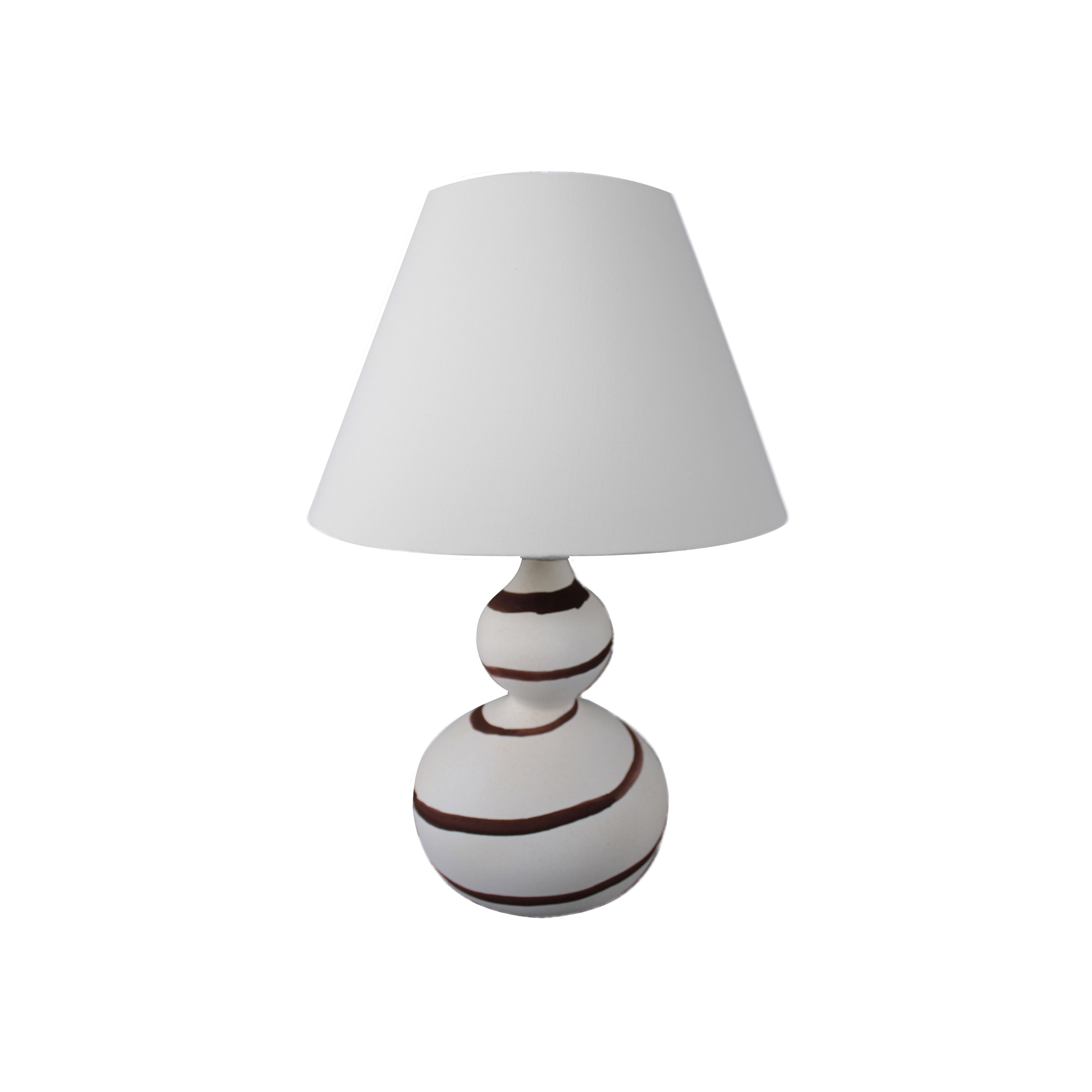 Display product Cooper Double Gourd Table Lamp Beige Granite with Buffalo Stripe from manufacturer Lyngard