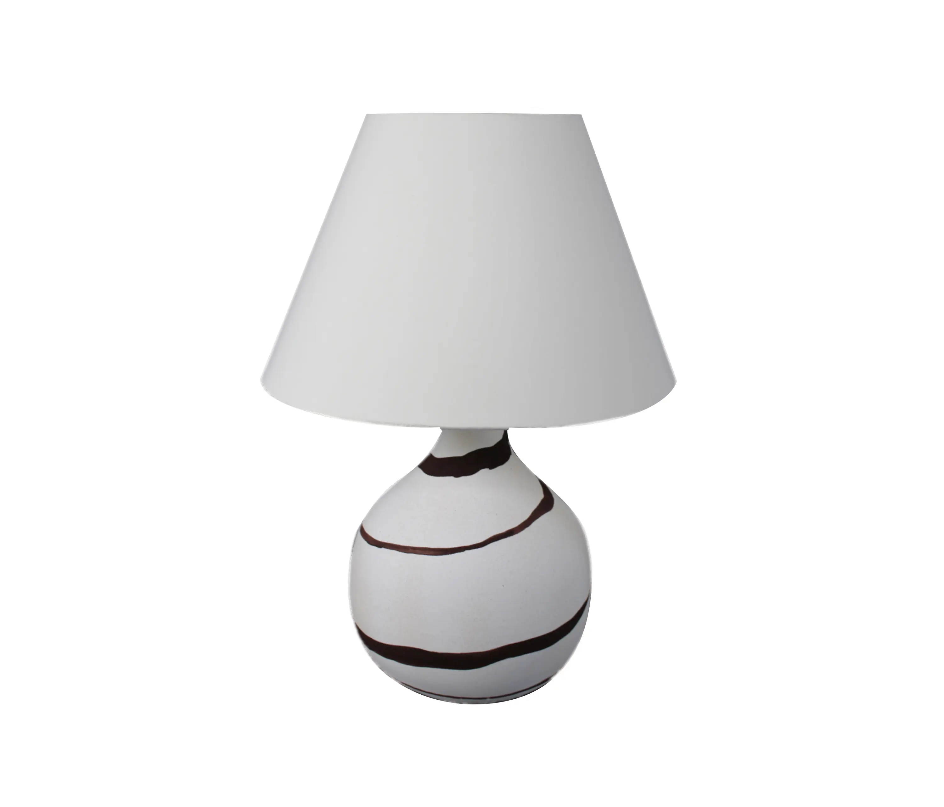 Lyngard - Cooper Small Table Lamp Beige Granite with Buffalo Stripe