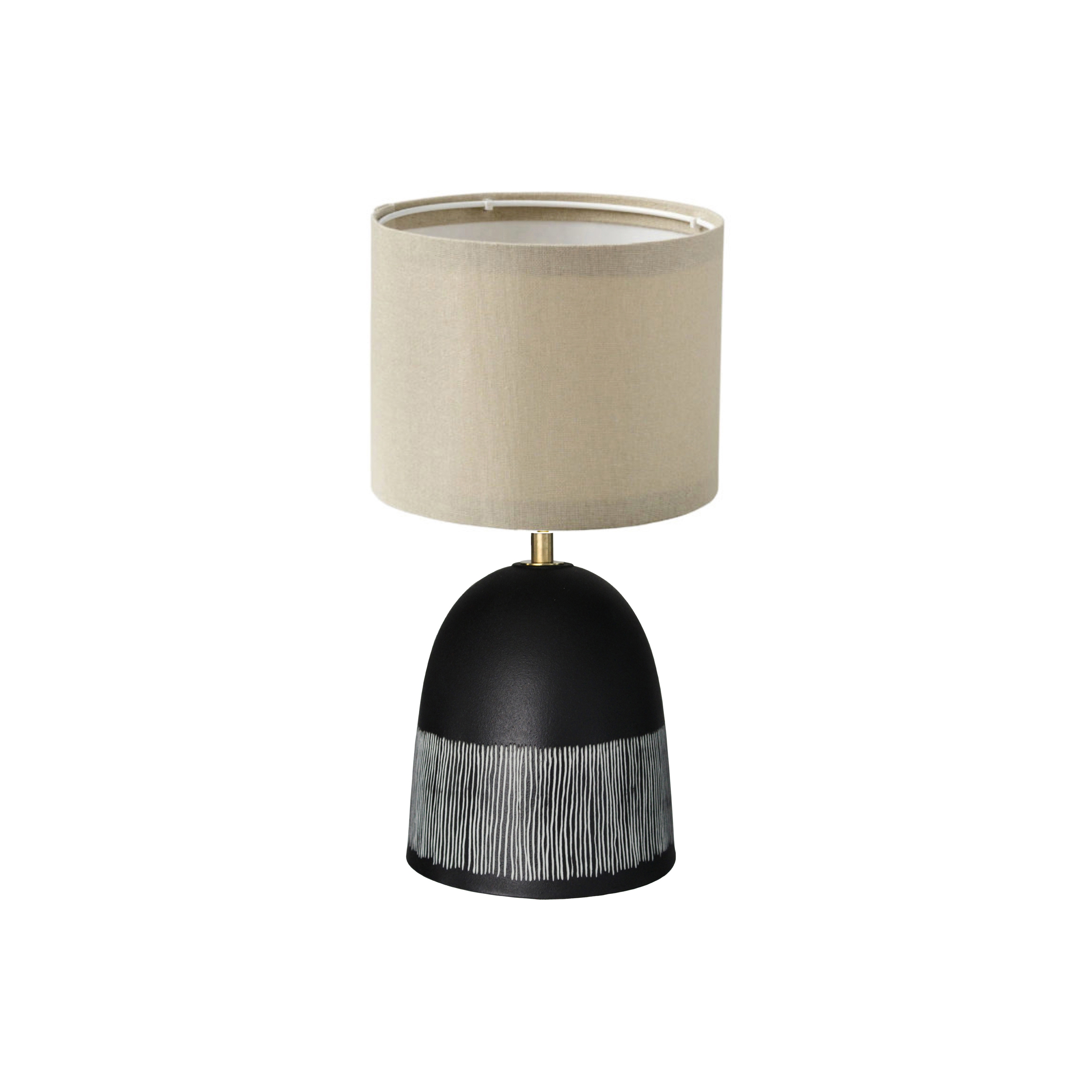 Display product Plex Medium Table Lamp Tribal Etched Jet from manufacturer Lyngard