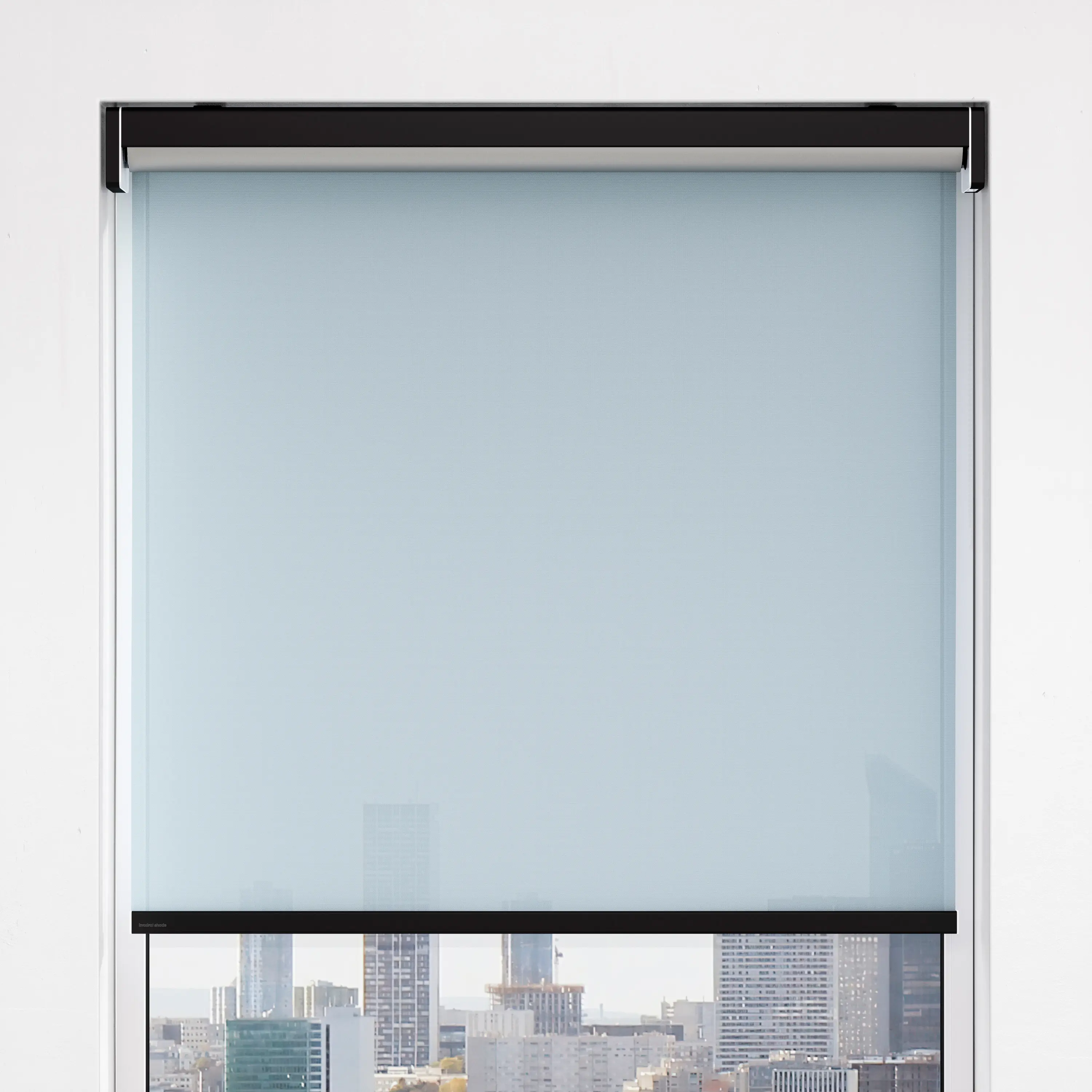 Kvadrat Shade - Semi-open cassette, chain-operated - powder coated RAL 9005