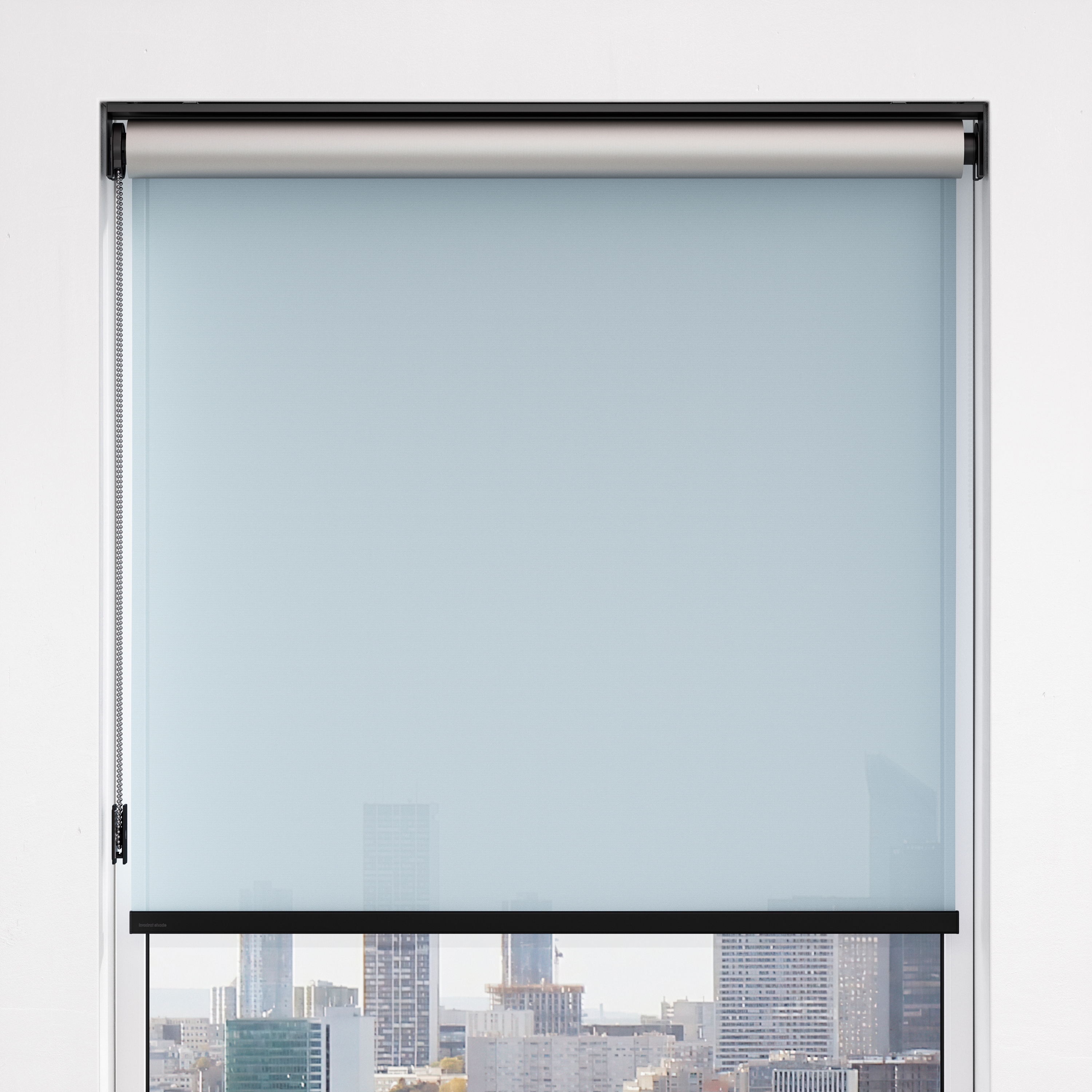 Display product Minimal brackets, with installation profile, chain-operated - powder coated RAL 9005 from manufacturer Kvadrat Shade