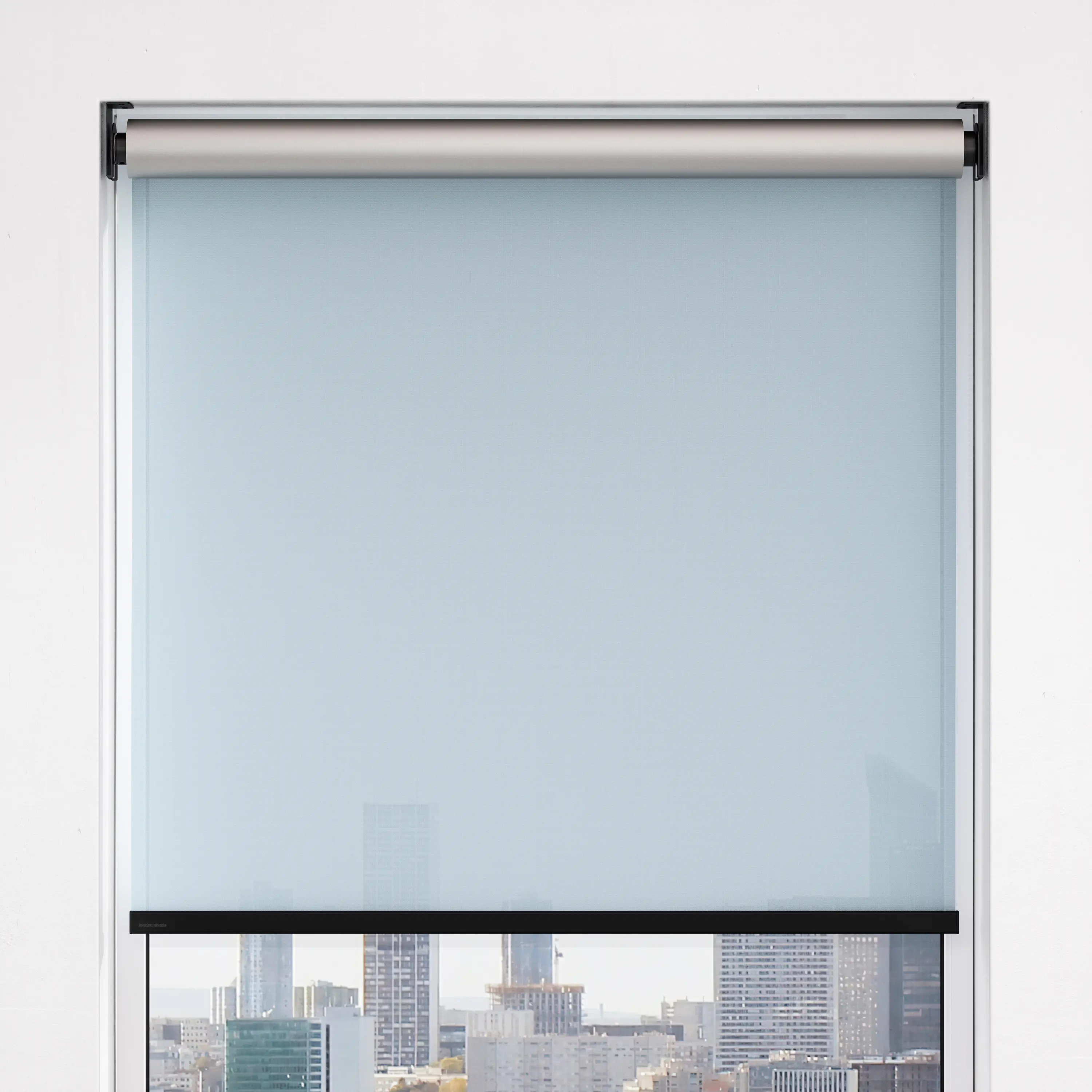 Kvadrat Shade - Minimal brackets, motor-operated - powder coated RAL 9005