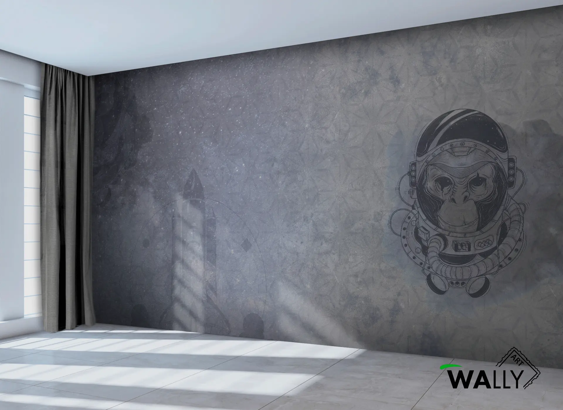 WallyArt - Space Monkey