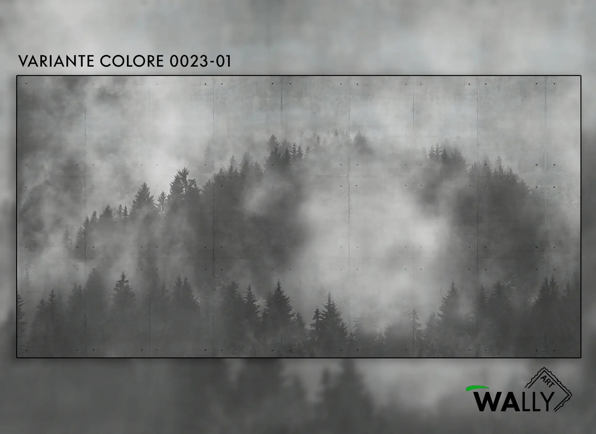 WallyArt - Concrete Wood