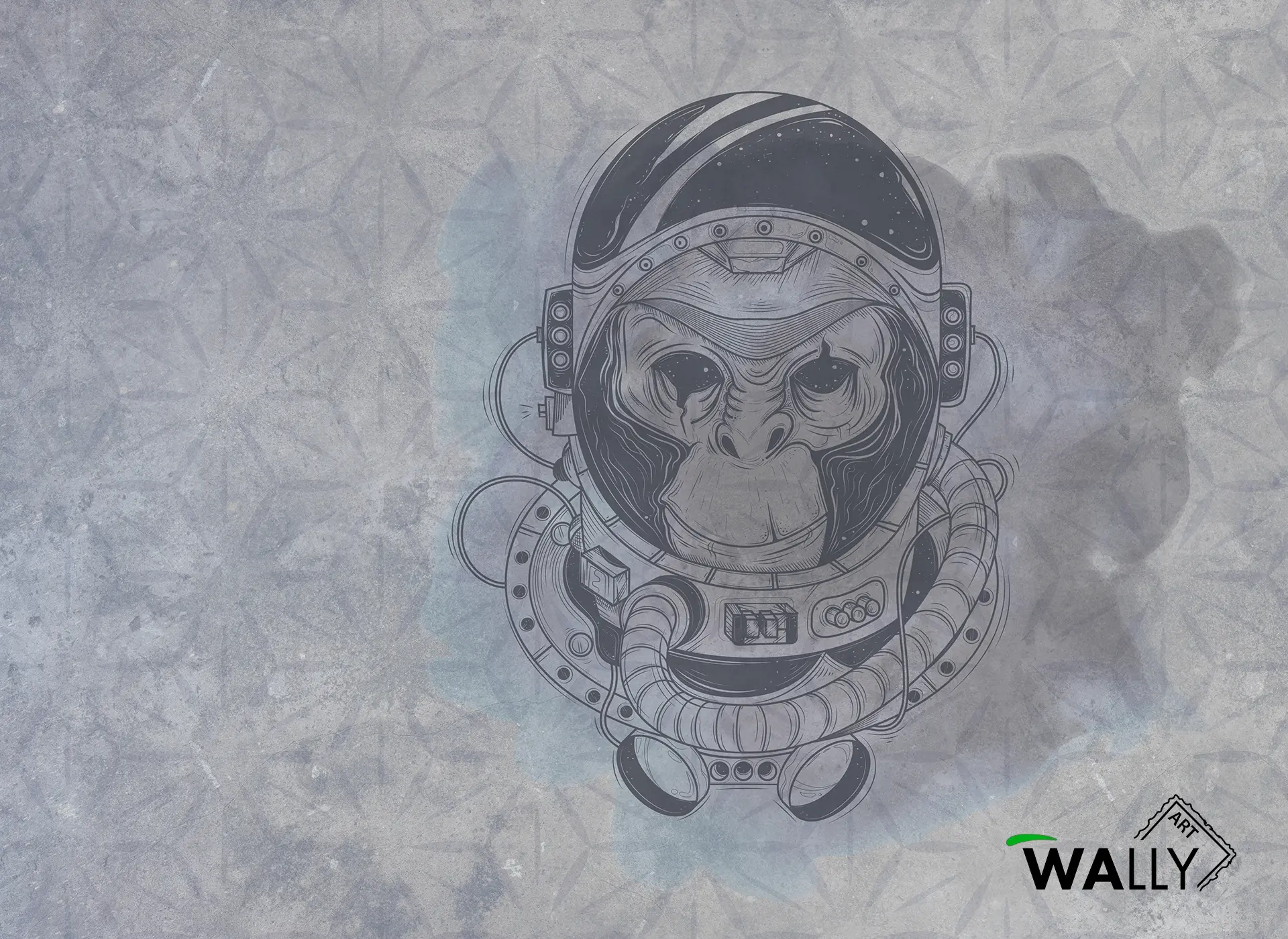 WallyArt - Space Monkey