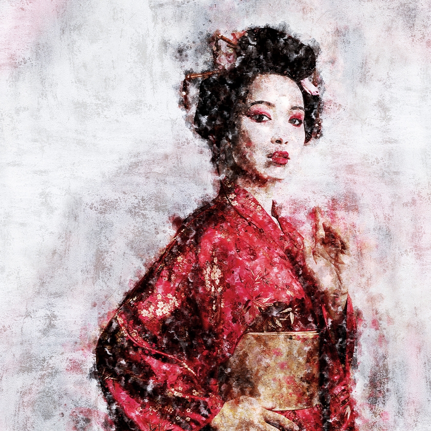 Display product Geiko Akai from manufacturer WallyArt