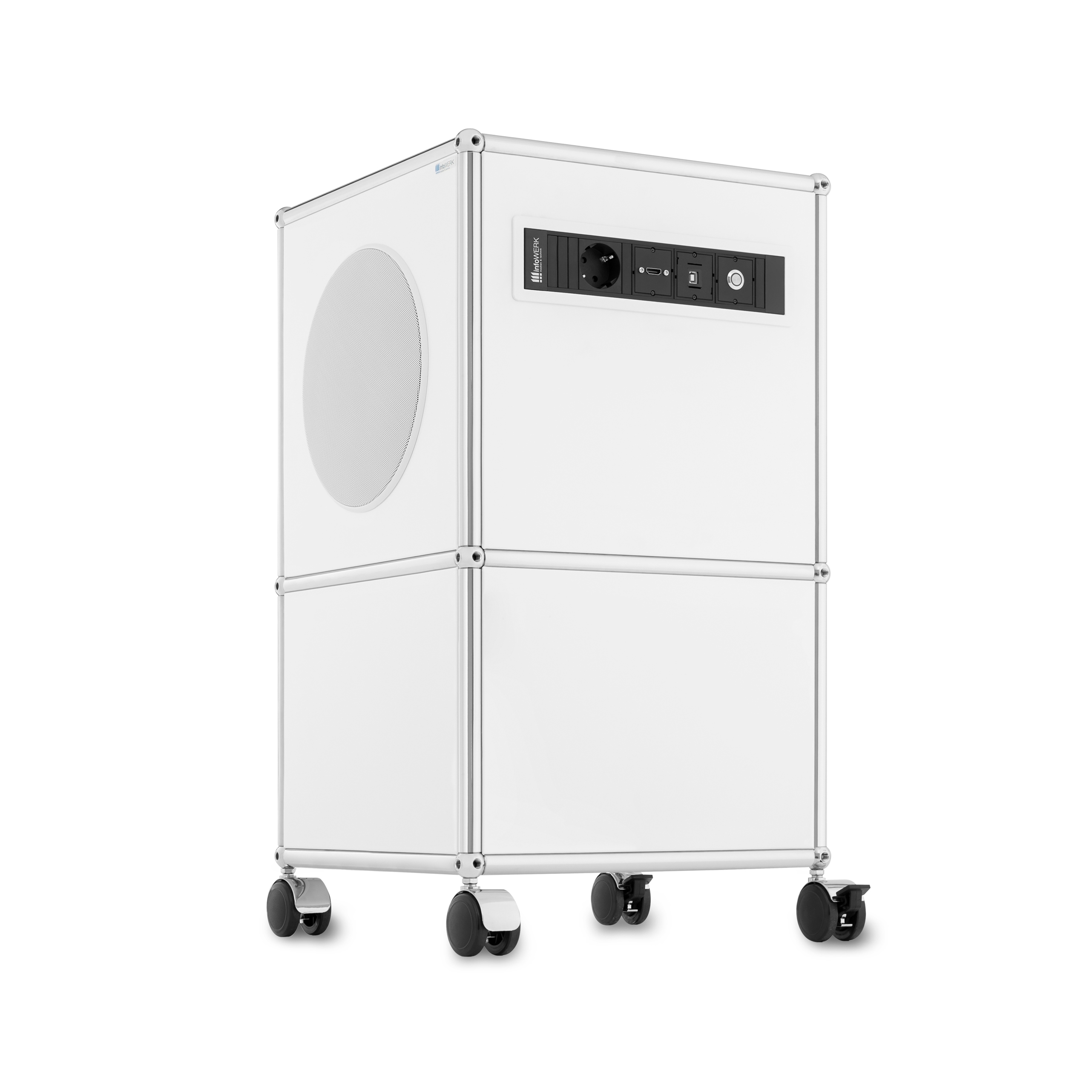 Display product USM Haller | teamCADDY from manufacturer infoWERK Medien & Technik